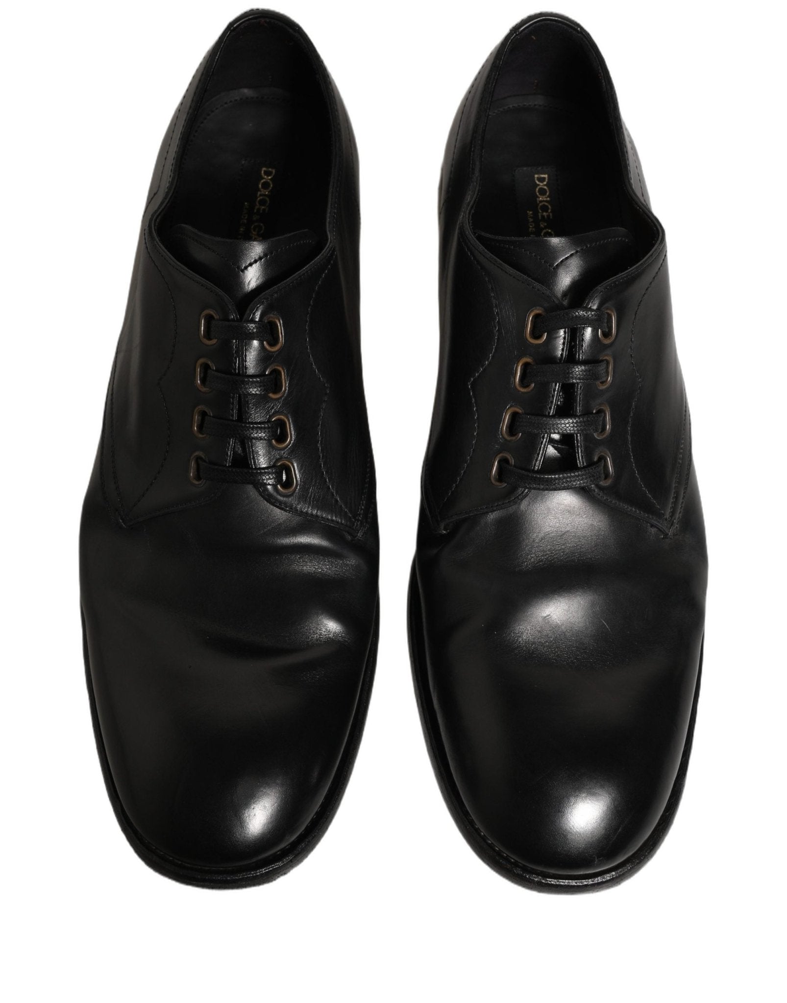 Dolce & Gabbana Black Leather Lace Up Derby Dress Formal Shoes - RIMODA