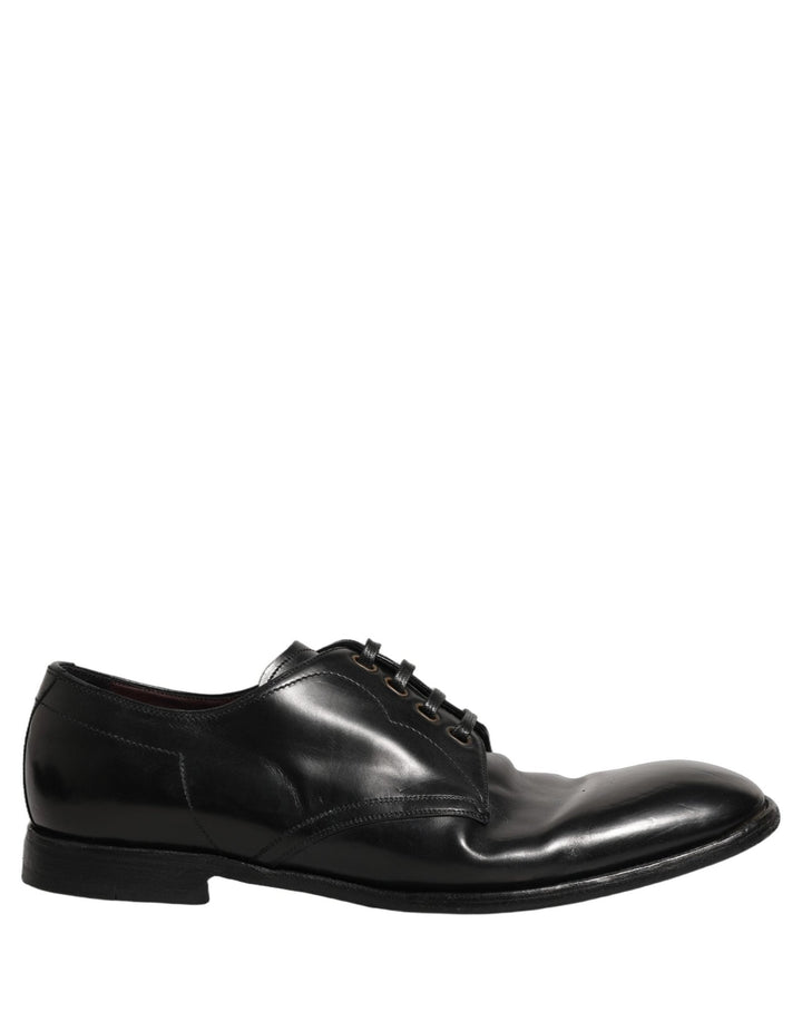Dolce & Gabbana Black Leather Lace Up Derby Dress Formal Shoes - RIMODA