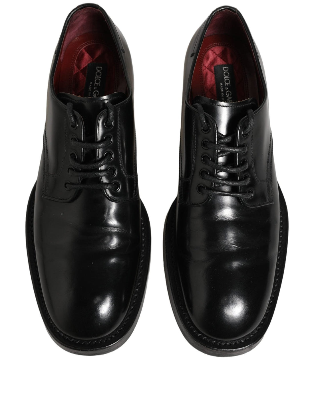Dolce & Gabbana Black Leather Lace Up Derby Dress Men Shoes - RIMODA