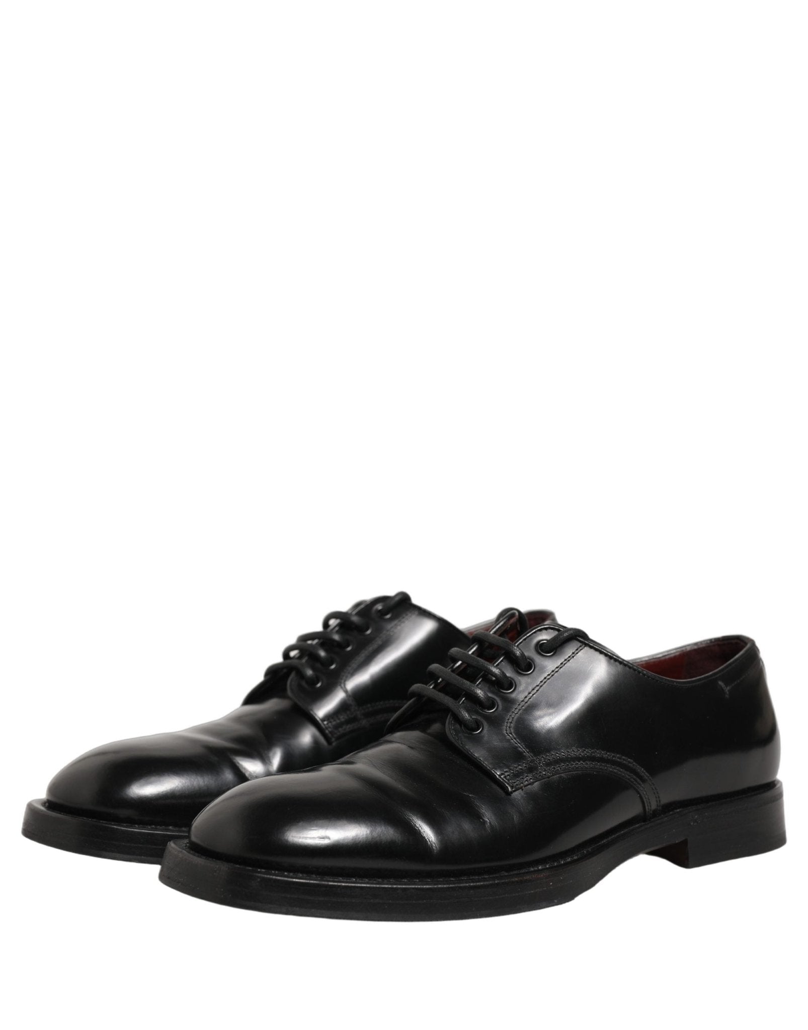 Dolce & Gabbana Black Leather Lace Up Derby Dress Men Shoes - RIMODA