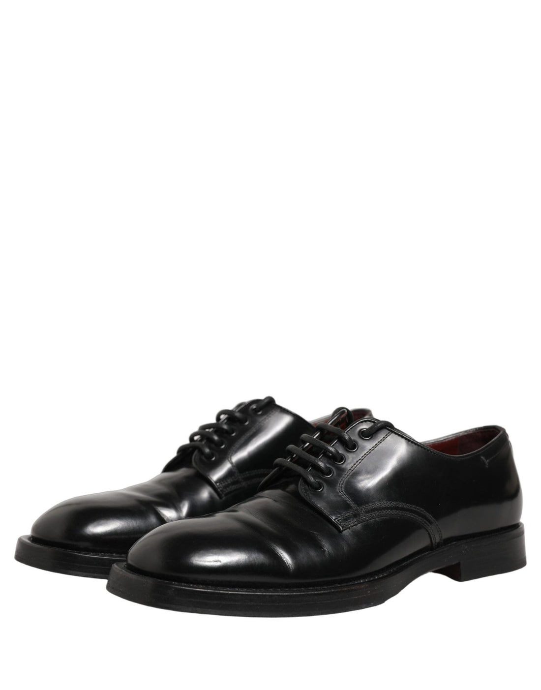 Dolce & Gabbana Black Leather Lace Up Derby Dress Men Shoes - RIMODA