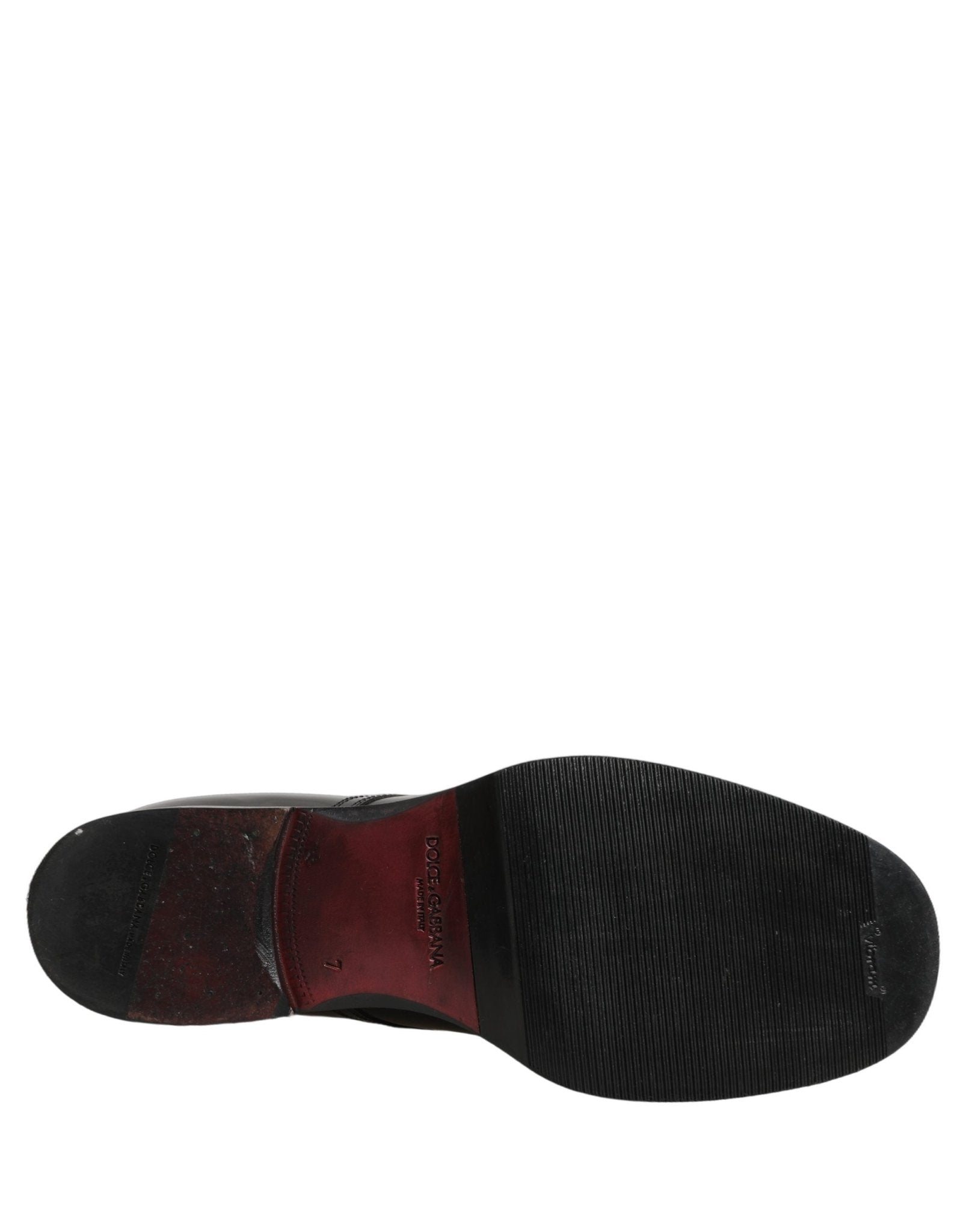 Dolce & Gabbana Black Leather Lace Up Derby Dress Men Shoes - RIMODA