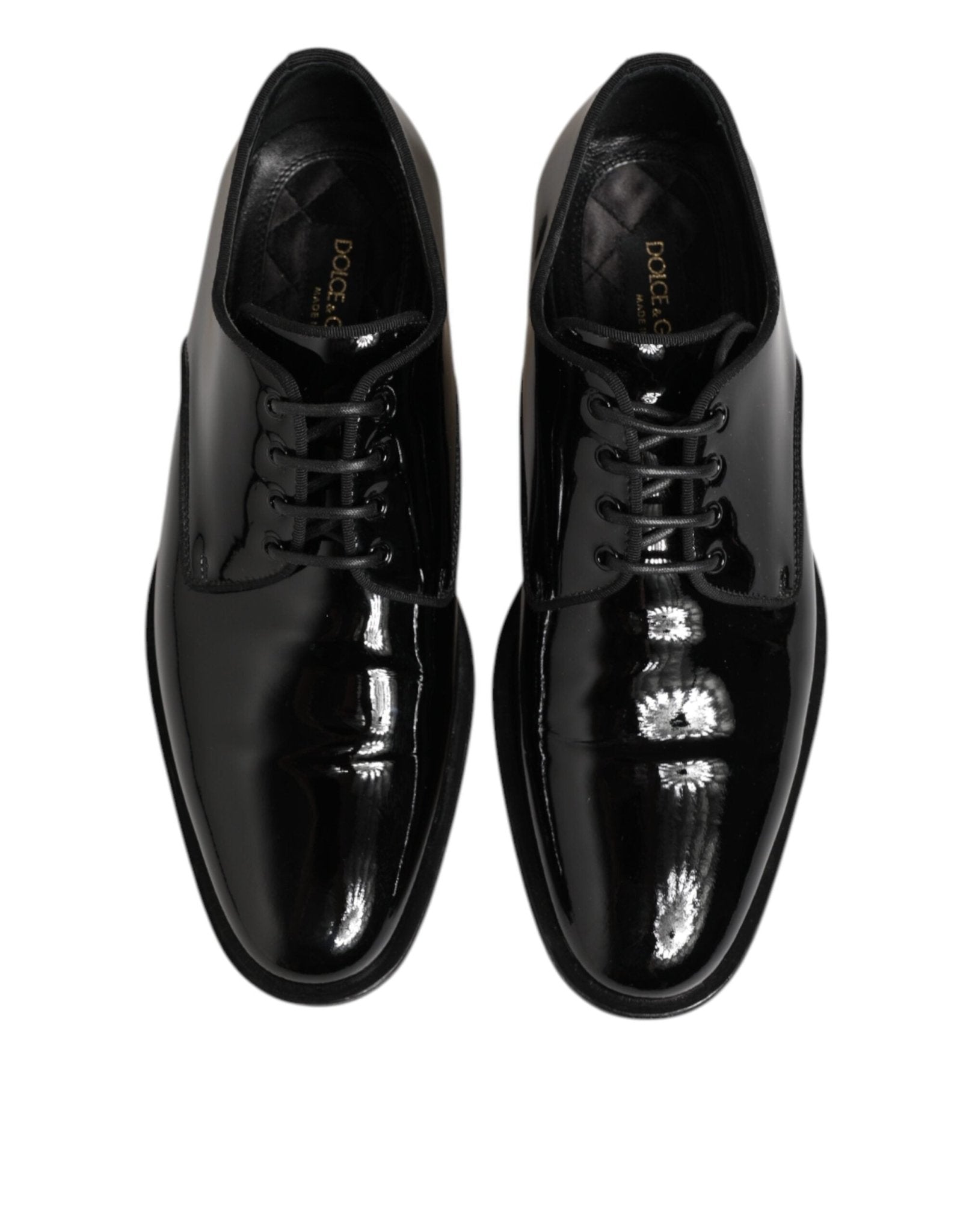 Dolce & Gabbana Black Leather Lace Up Derby Formal Dress Shoes - RIMODA