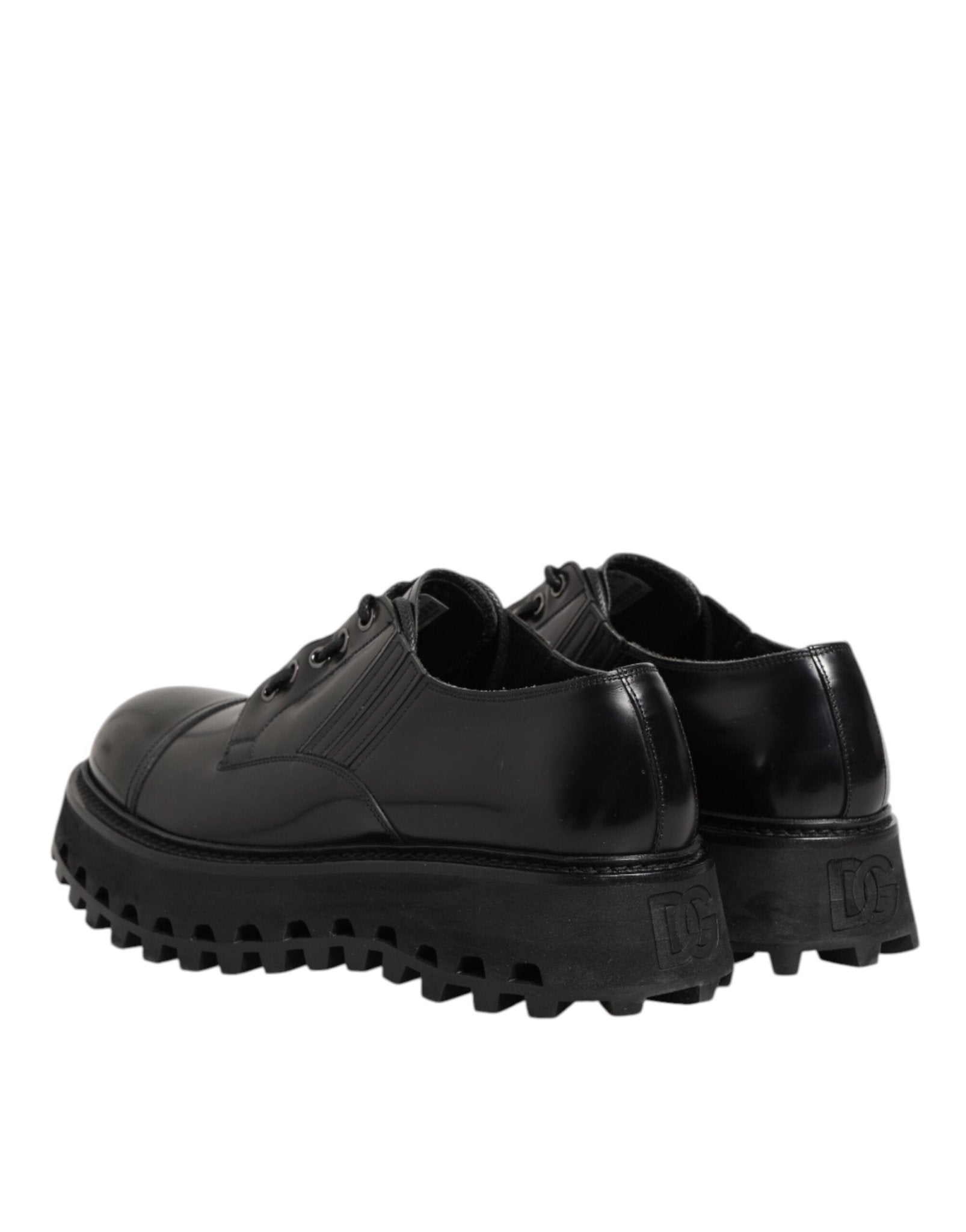 Dolce & Gabbana Black Leather Lace Up Derby Men Dress Shoes - RIMODA