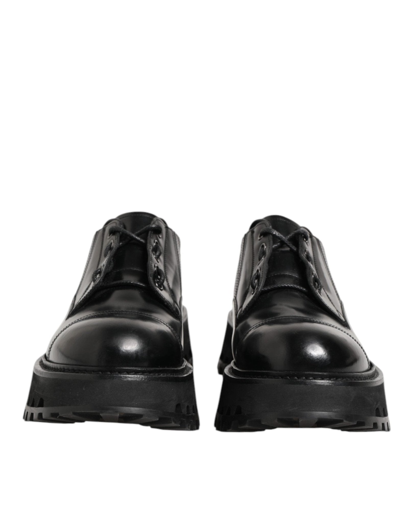 Dolce & Gabbana Black Leather Lace Up Derby Men Dress Shoes - RIMODA