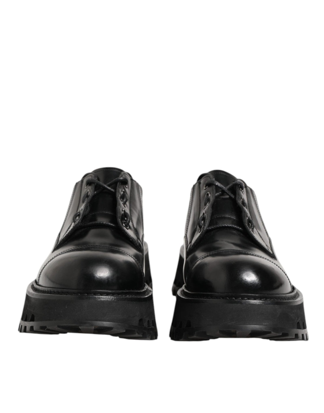 Dolce & Gabbana Black Leather Lace Up Derby Men Dress Shoes - RIMODA