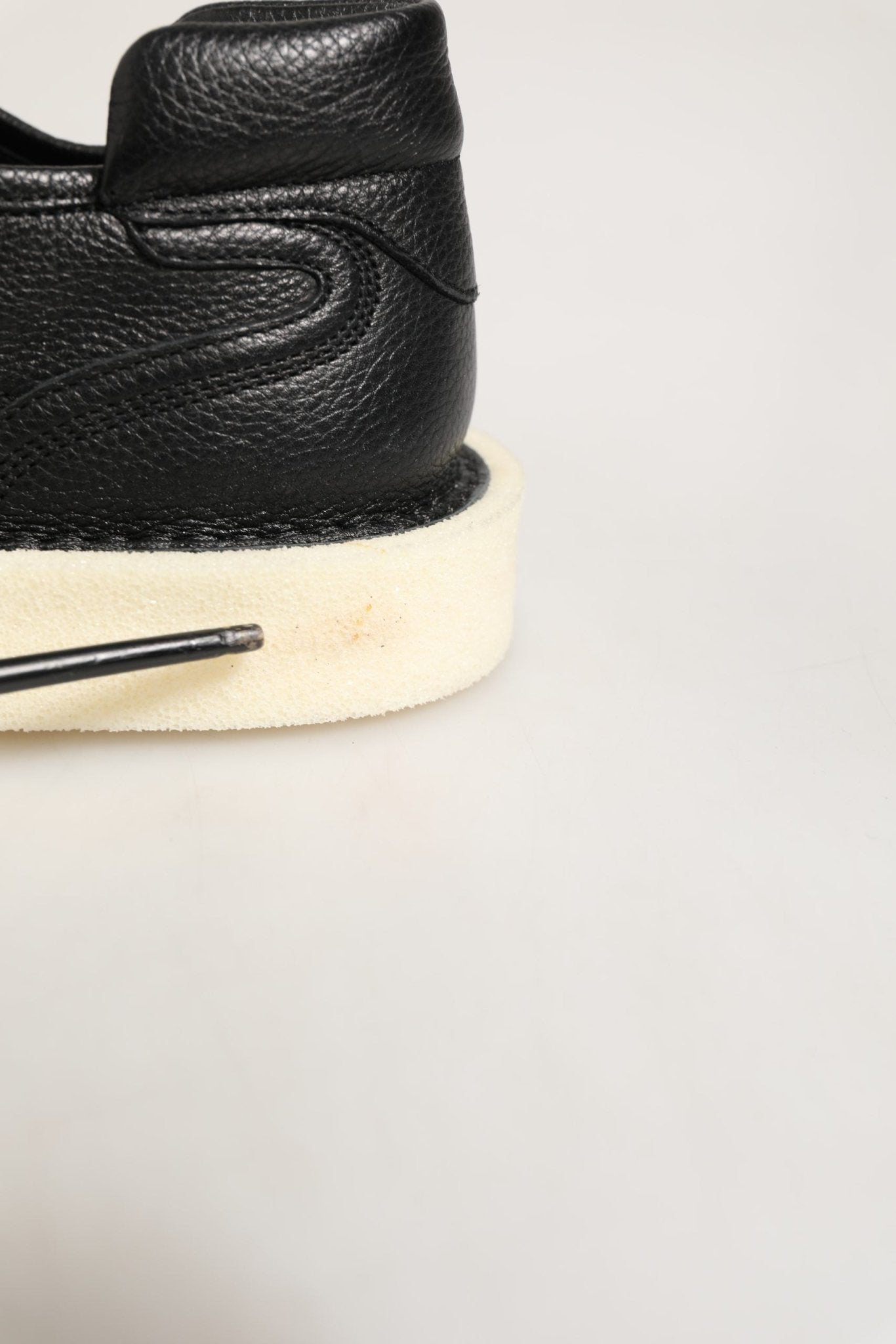 Dolce & Gabbana Black Leather Lace Up Low Top Sneakers Shoes - RIMODA