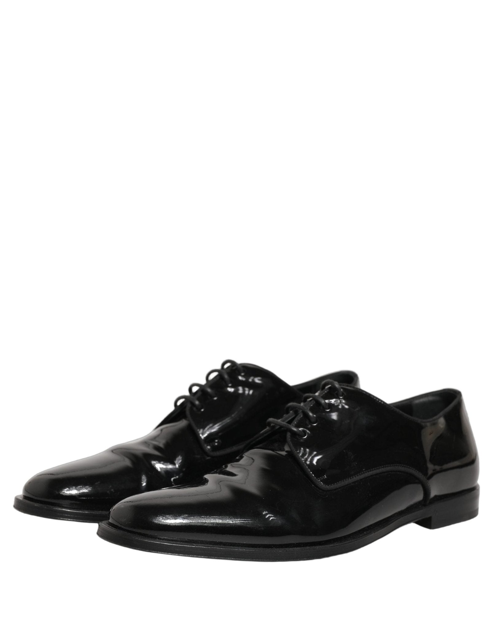Dolce & Gabbana Black Leather Men Derby Dress Formal Shoes - RIMODA