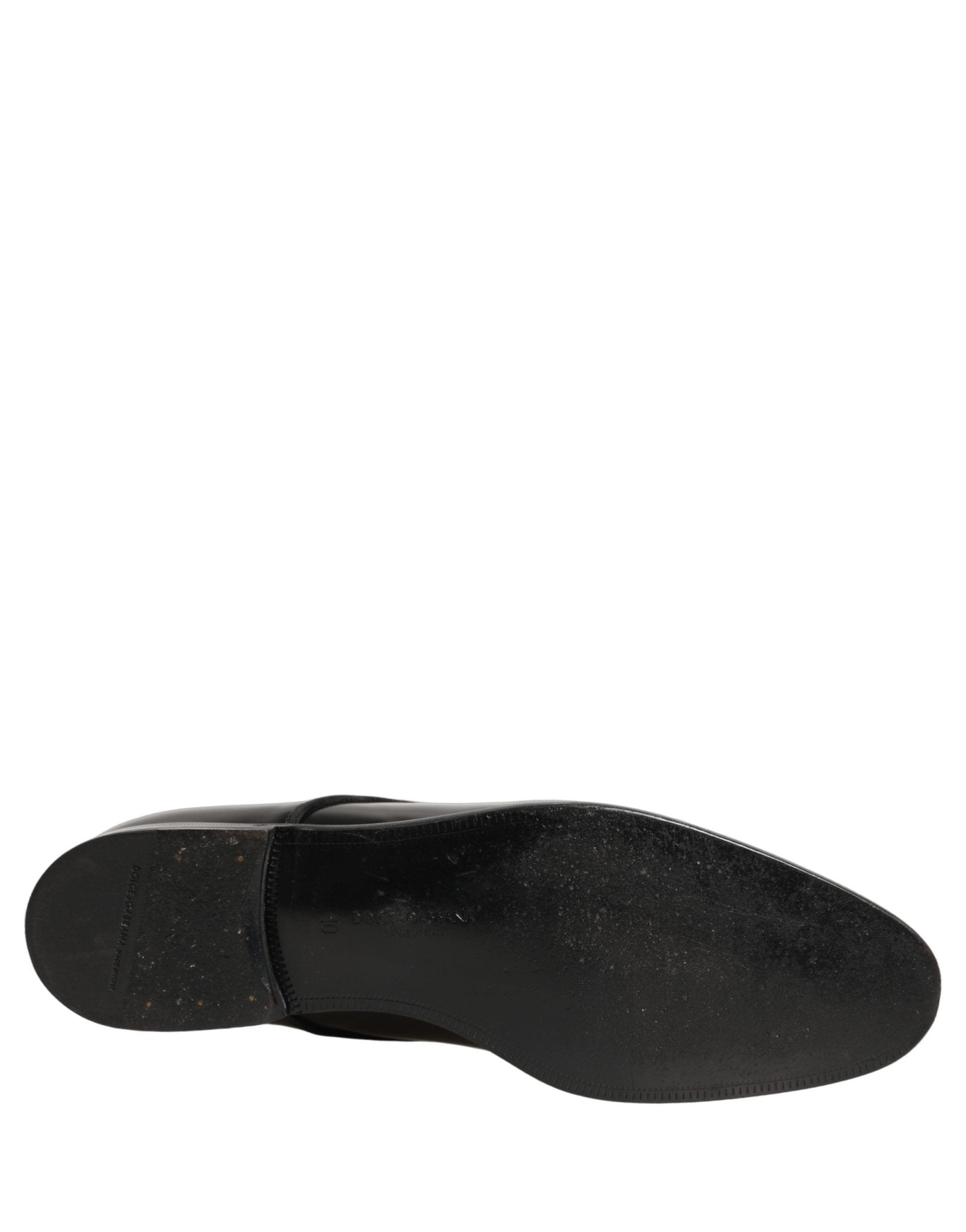 Dolce & Gabbana Black Leather Men Derby Dress Formal Shoes - RIMODA