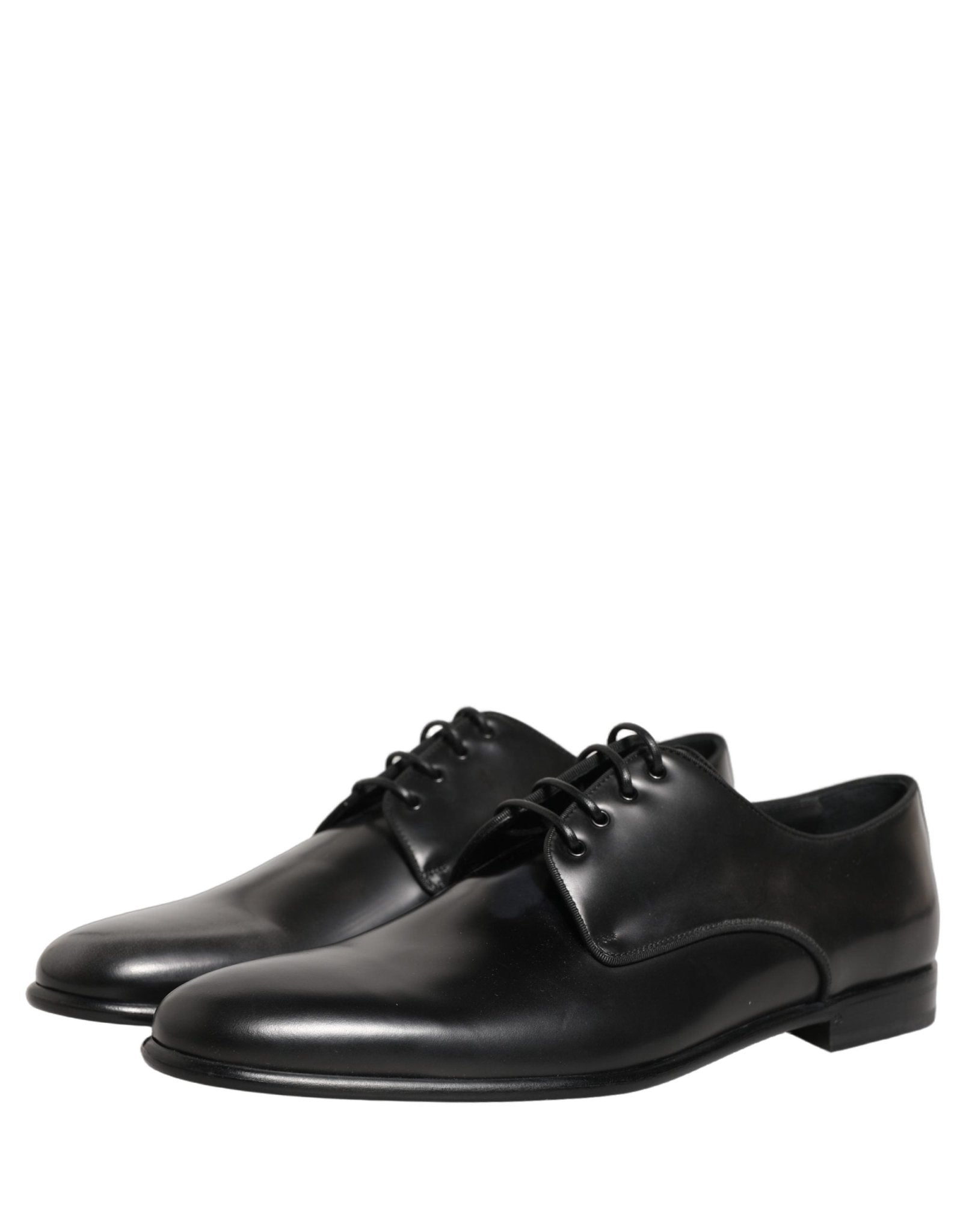 Dolce & Gabbana Black Leather Men Derby Dress Formal Shoes - RIMODA