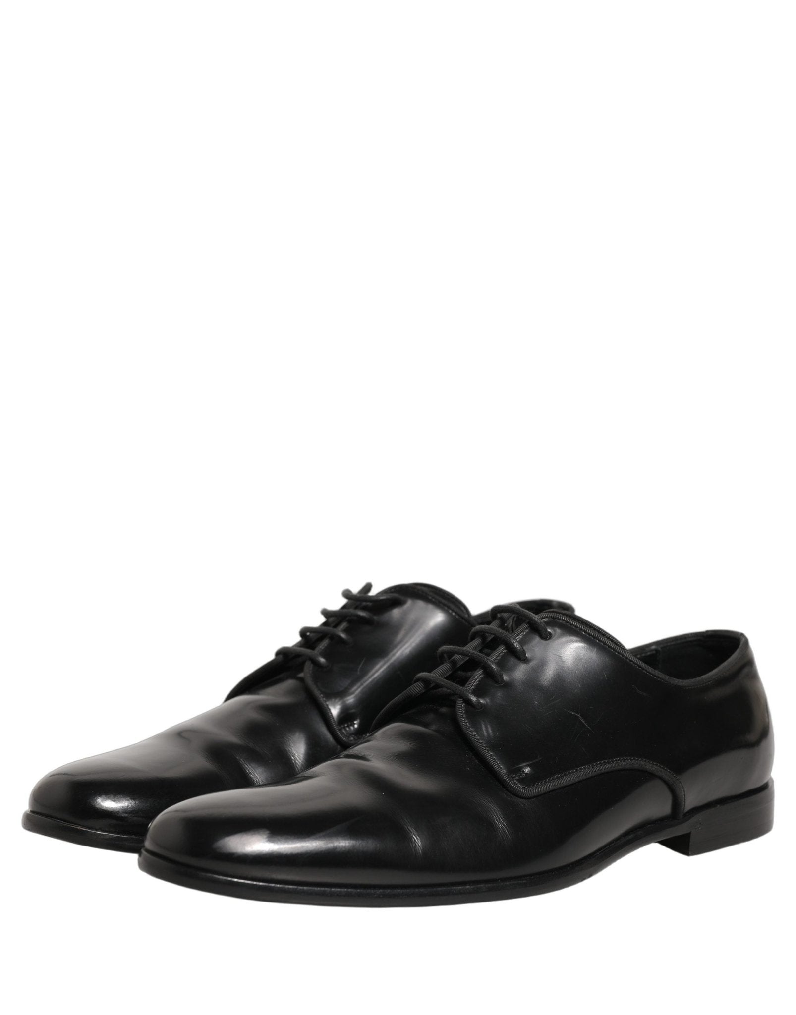 Dolce & Gabbana Black Leather Men Derby Dress Formal Shoes - RIMODA