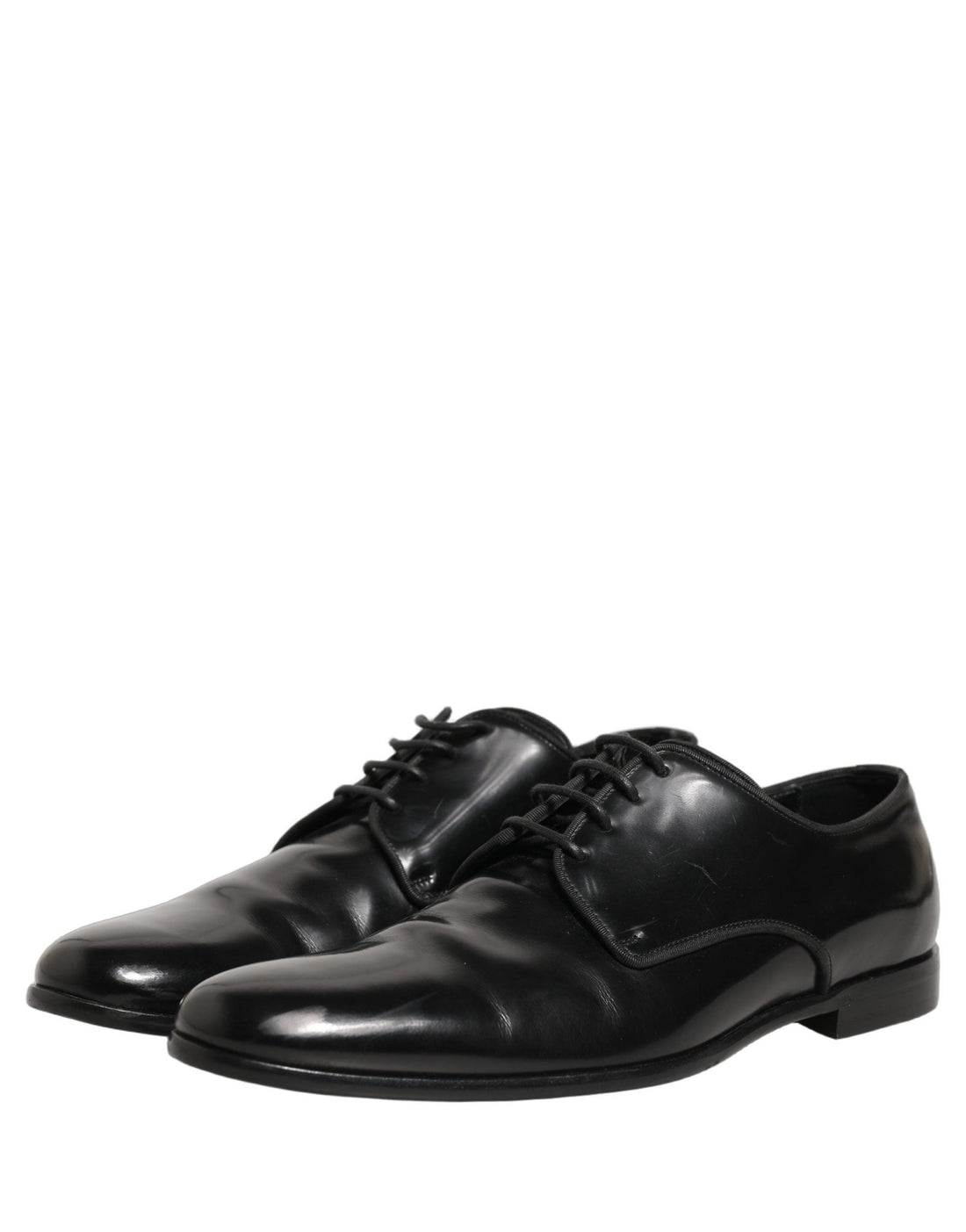 Dolce & Gabbana Black Leather Men Derby Dress Formal Shoes - RIMODA