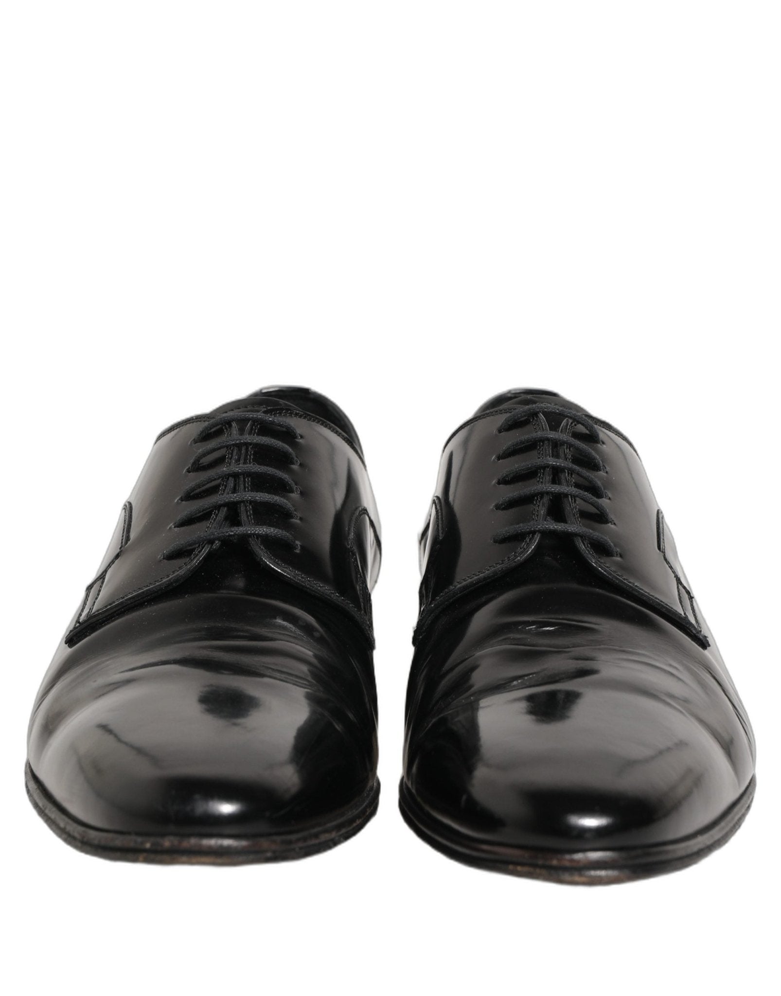 Dolce & Gabbana Black Leather Men Derby Dress Formal Shoes - RIMODA