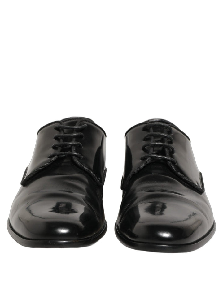 Dolce & Gabbana Black Leather Men Derby Dress Formal Shoes - RIMODA