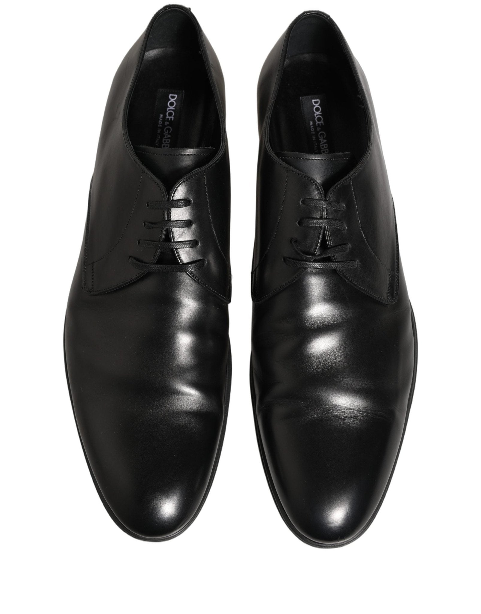 Dolce & Gabbana Black Leather Men Derby Dress Formal Shoes - RIMODA