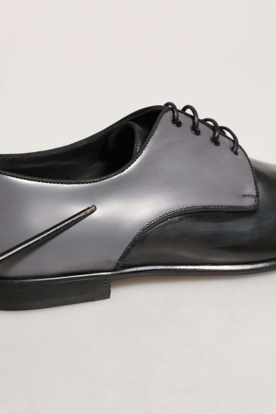 Dolce & Gabbana Black Leather Men Derby Dress Formal Shoes - RIMODA