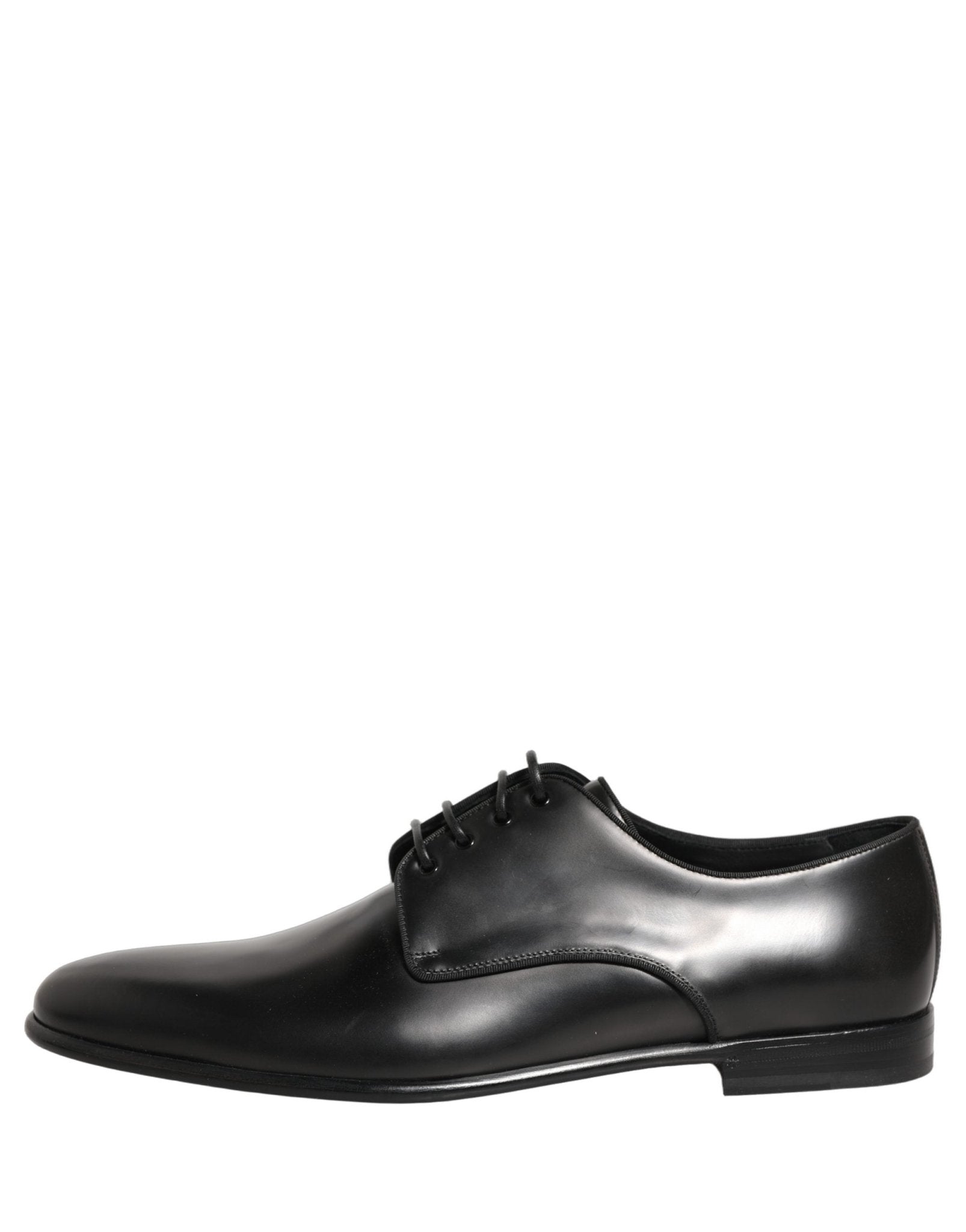 Dolce & Gabbana Black Leather Men Derby Dress Formal Shoes - RIMODA