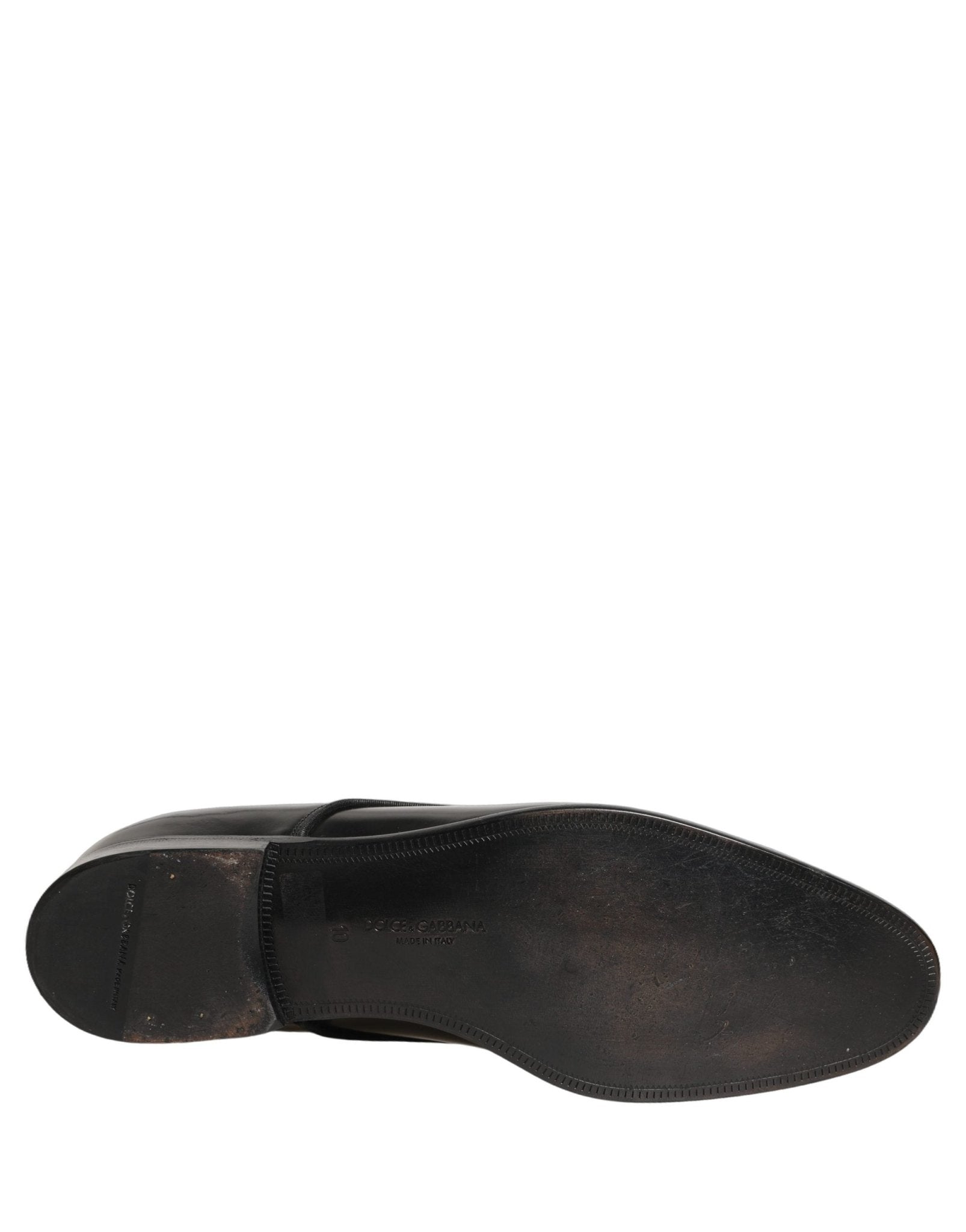 Dolce & Gabbana Black Leather Men Derby Dress Formal Shoes - RIMODA