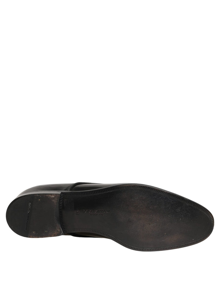 Dolce & Gabbana Black Leather Men Derby Dress Formal Shoes - RIMODA