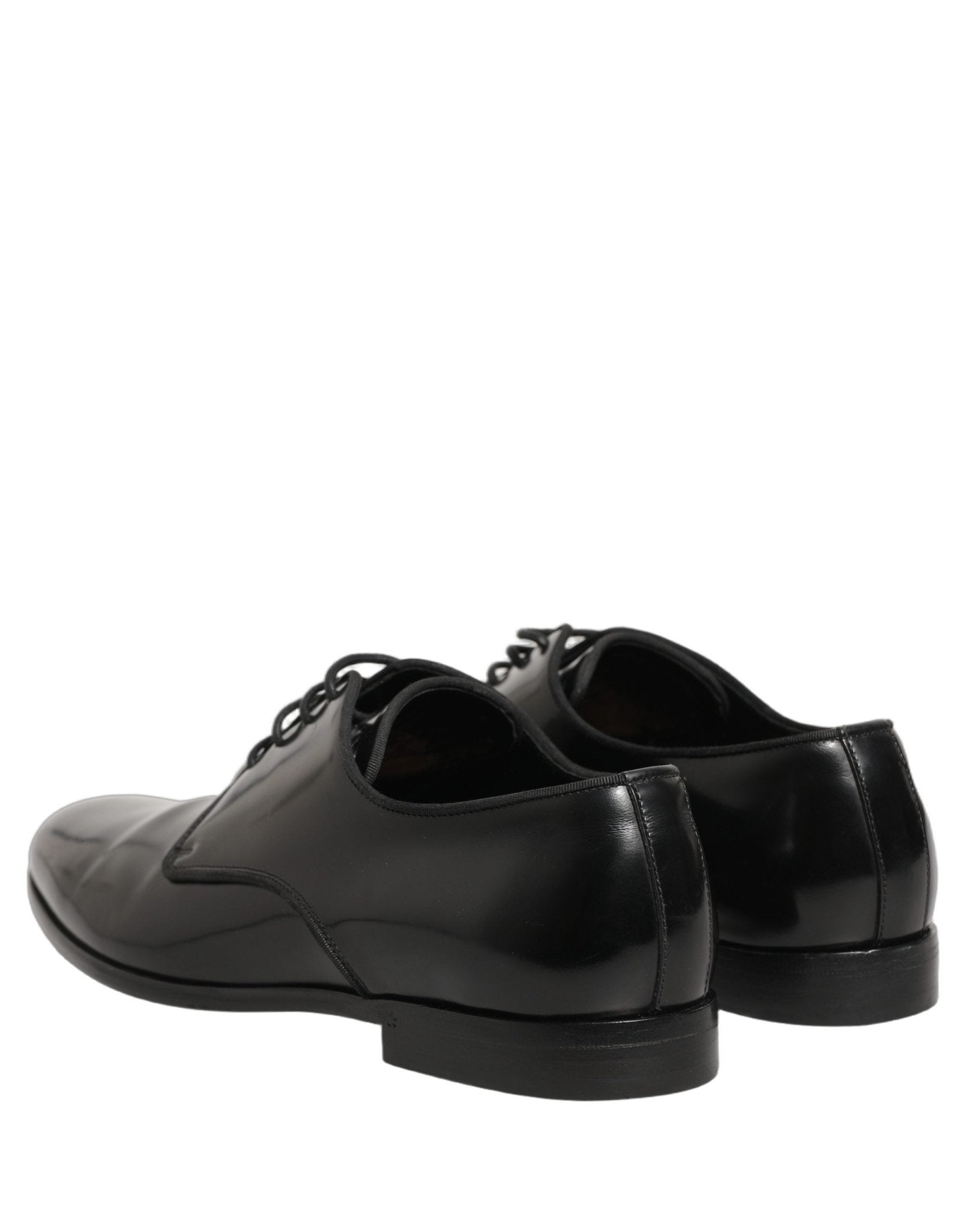 Dolce & Gabbana Black Leather Men Derby Dress Formal Shoes - RIMODA
