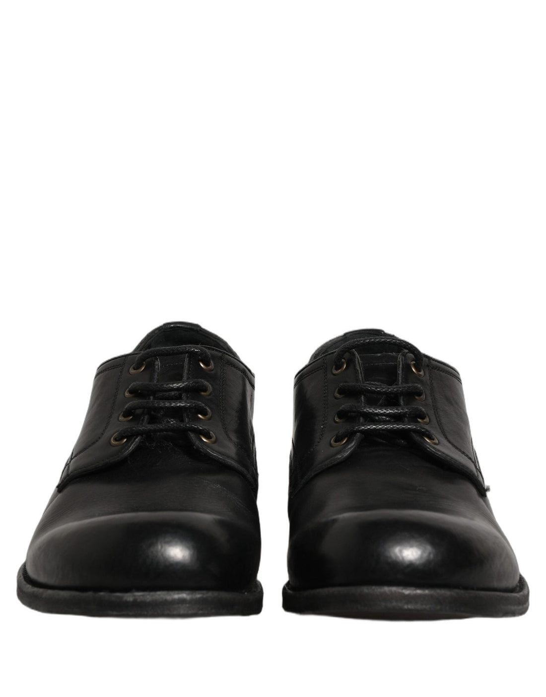 Dolce & Gabbana Black Leather Men Derby Dress Formal Shoes - RIMODA