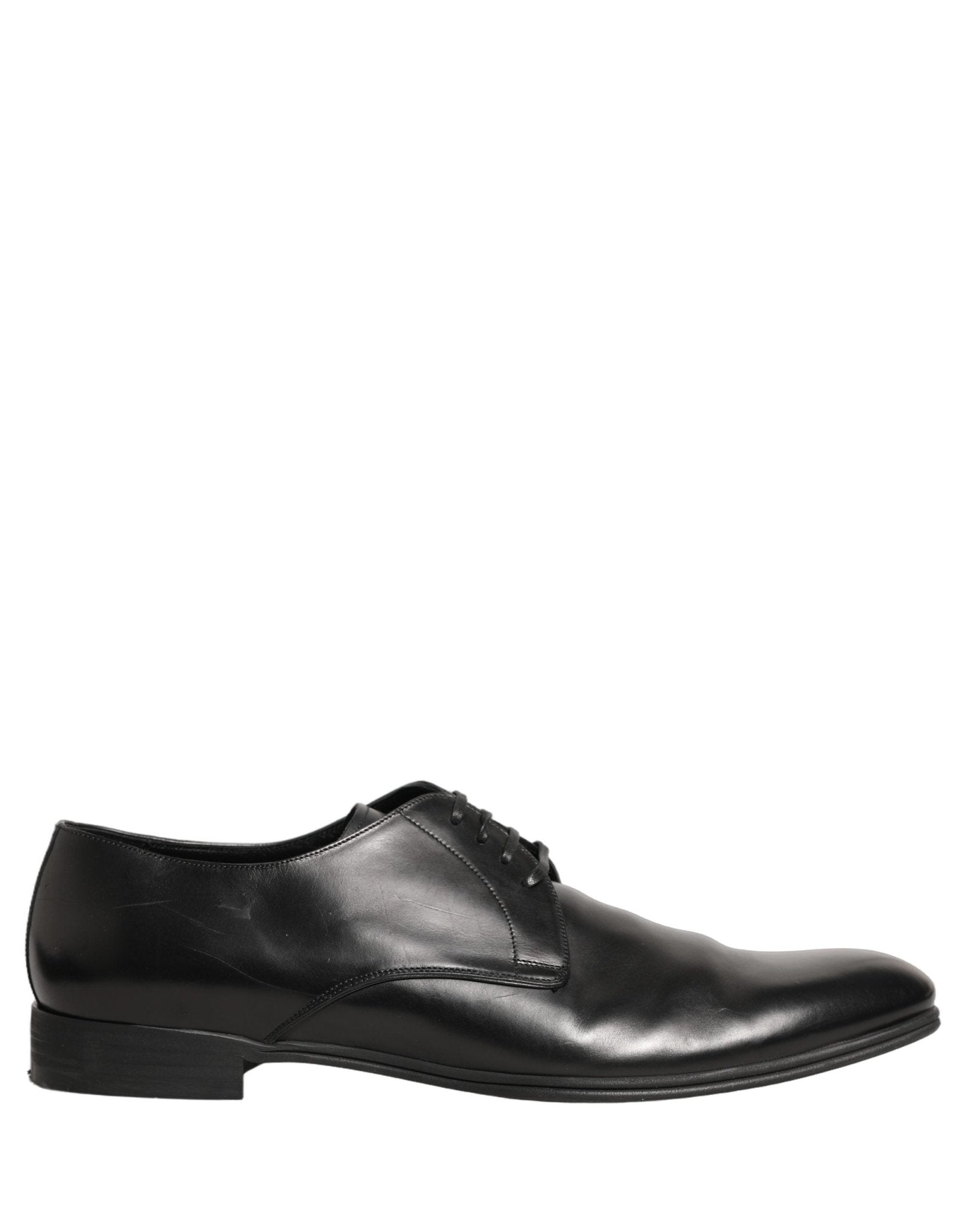Dolce & Gabbana Black Leather Men Derby Dress Formal Shoes - RIMODA