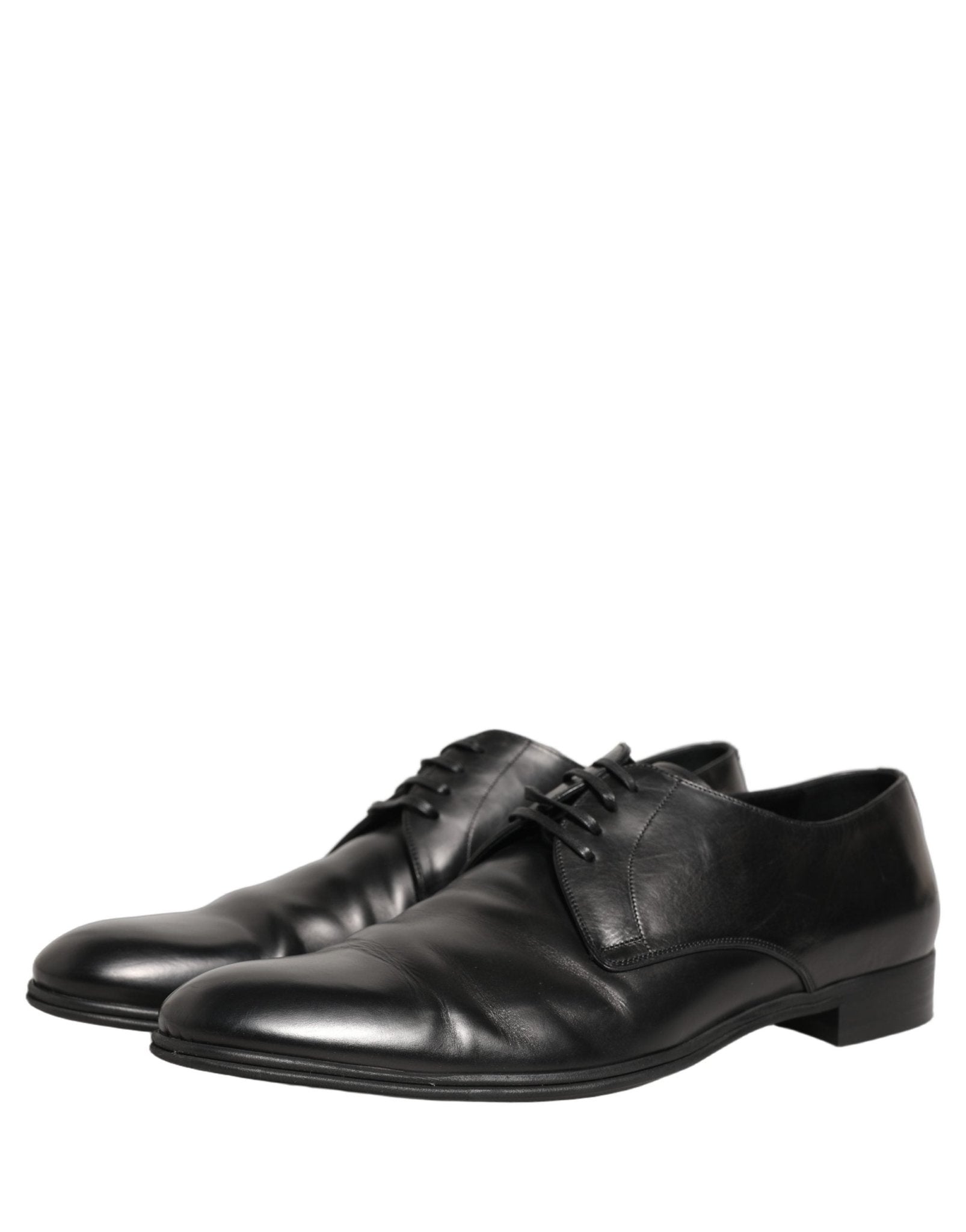 Dolce & Gabbana Black Leather Men Derby Dress Formal Shoes - RIMODA
