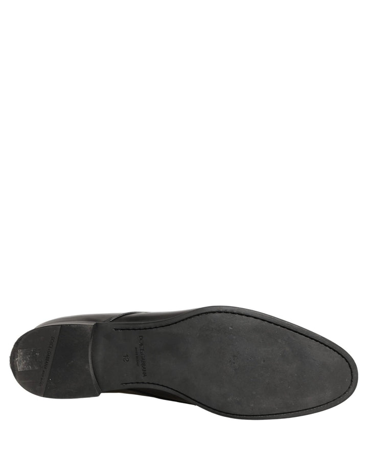 Dolce & Gabbana Black Leather Men Derby Dress Formal Shoes - RIMODA