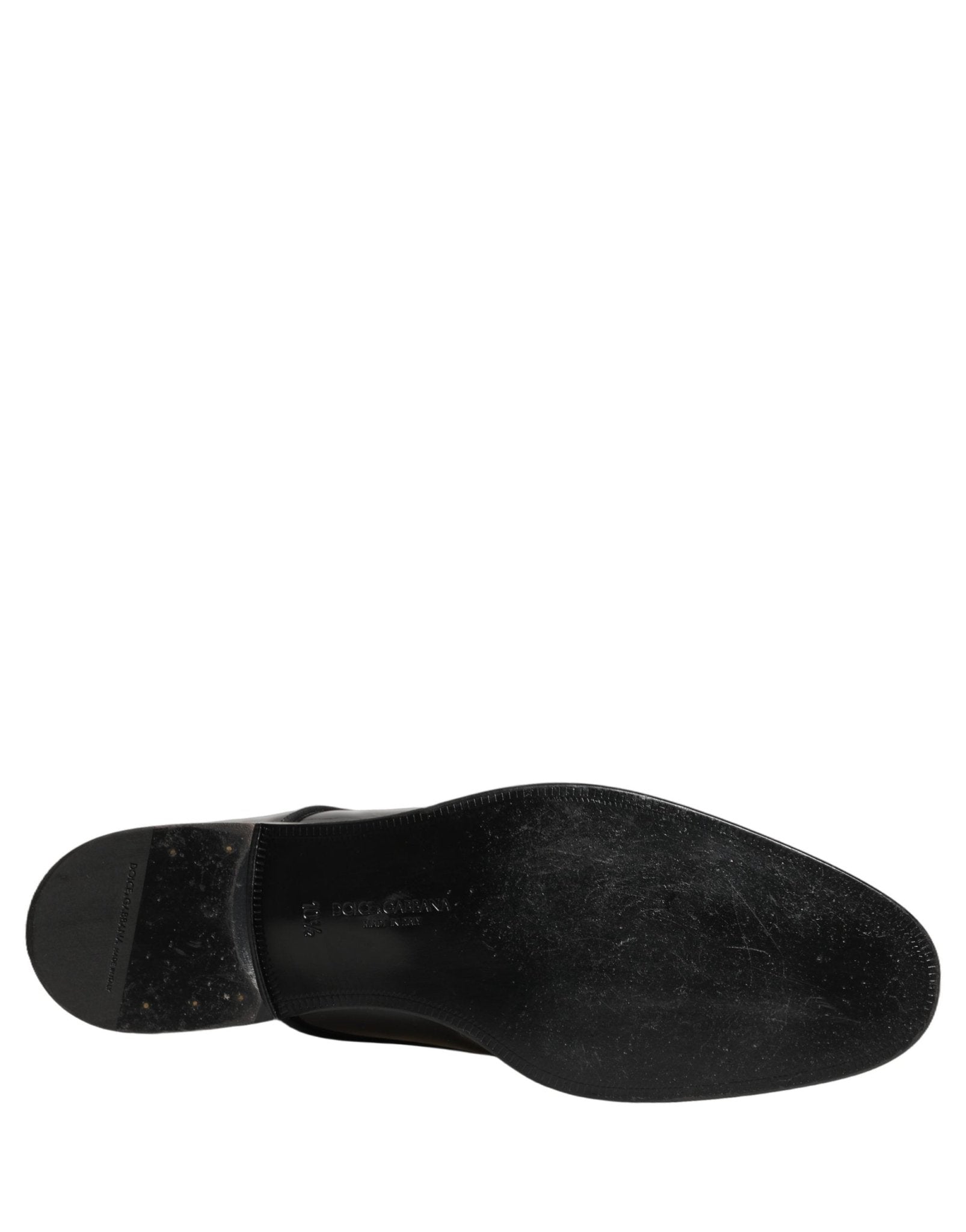 Dolce & Gabbana Black Leather Men Derby Dress Formal Shoes - RIMODA