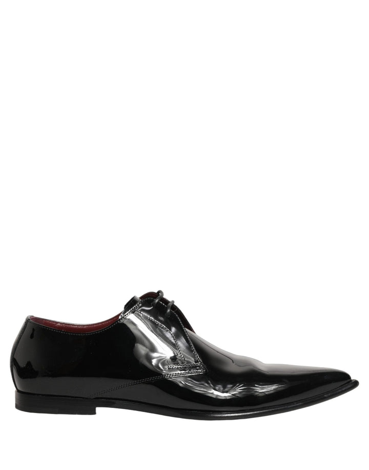 Dolce & Gabbana Black Leather Men Derby Dress Formal Shoes - RIMODA