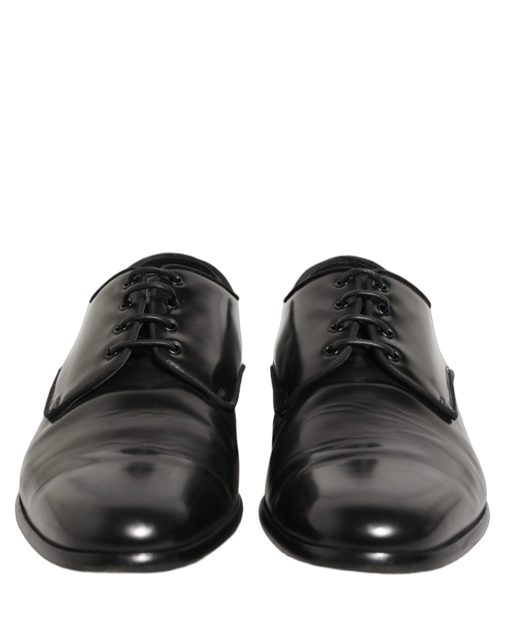 Dolce & Gabbana Black Leather Men Derby Dress Formal Shoes - RIMODA