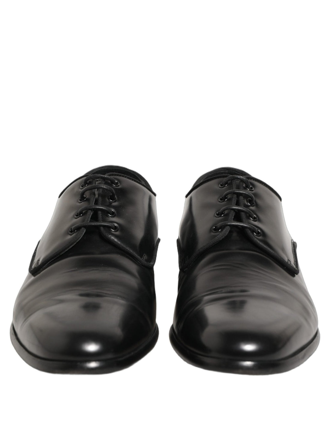 Dolce & Gabbana Black Leather Men Derby Dress Formal Shoes - RIMODA