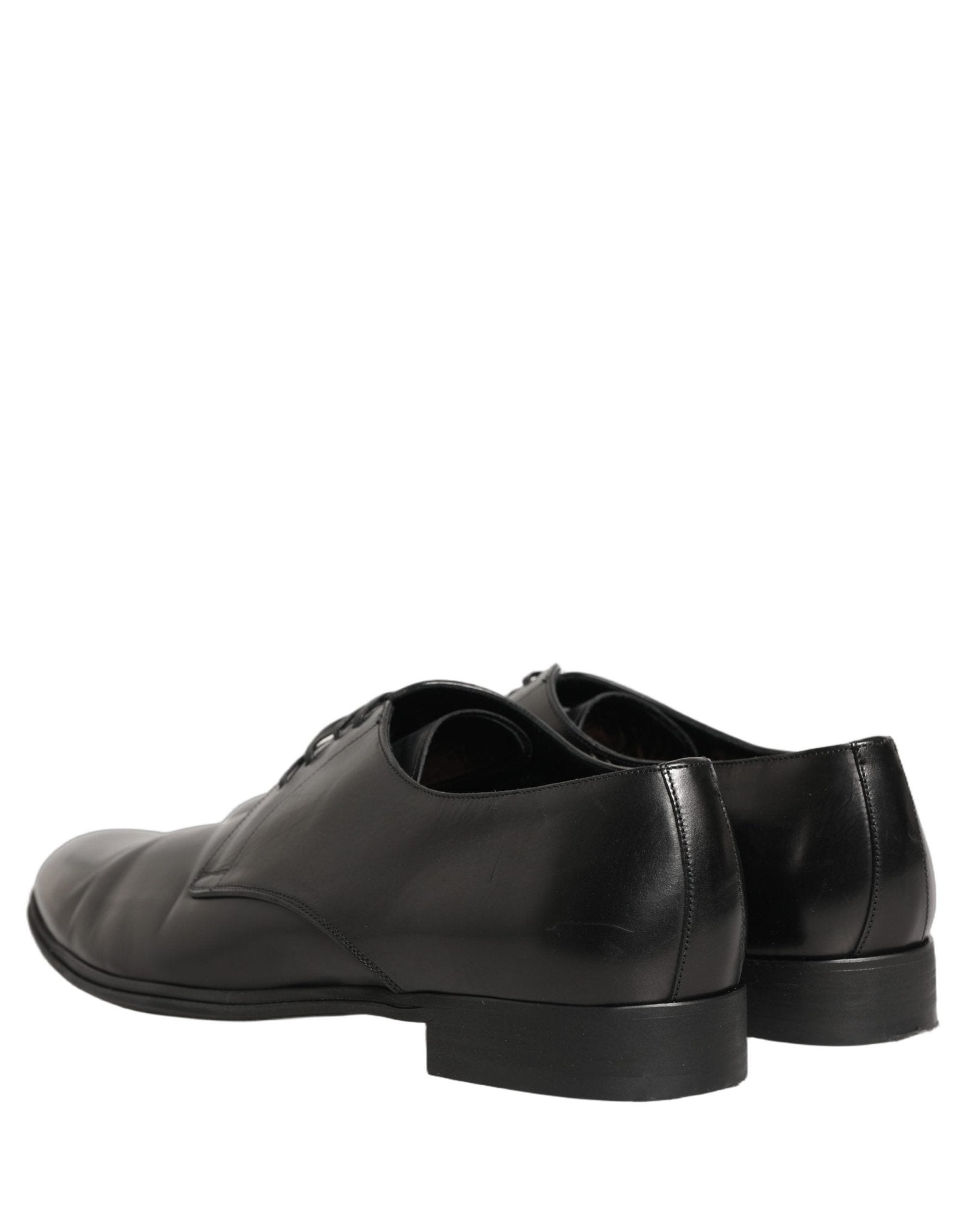 Dolce & Gabbana Black Leather Men Derby Dress Formal Shoes - RIMODA