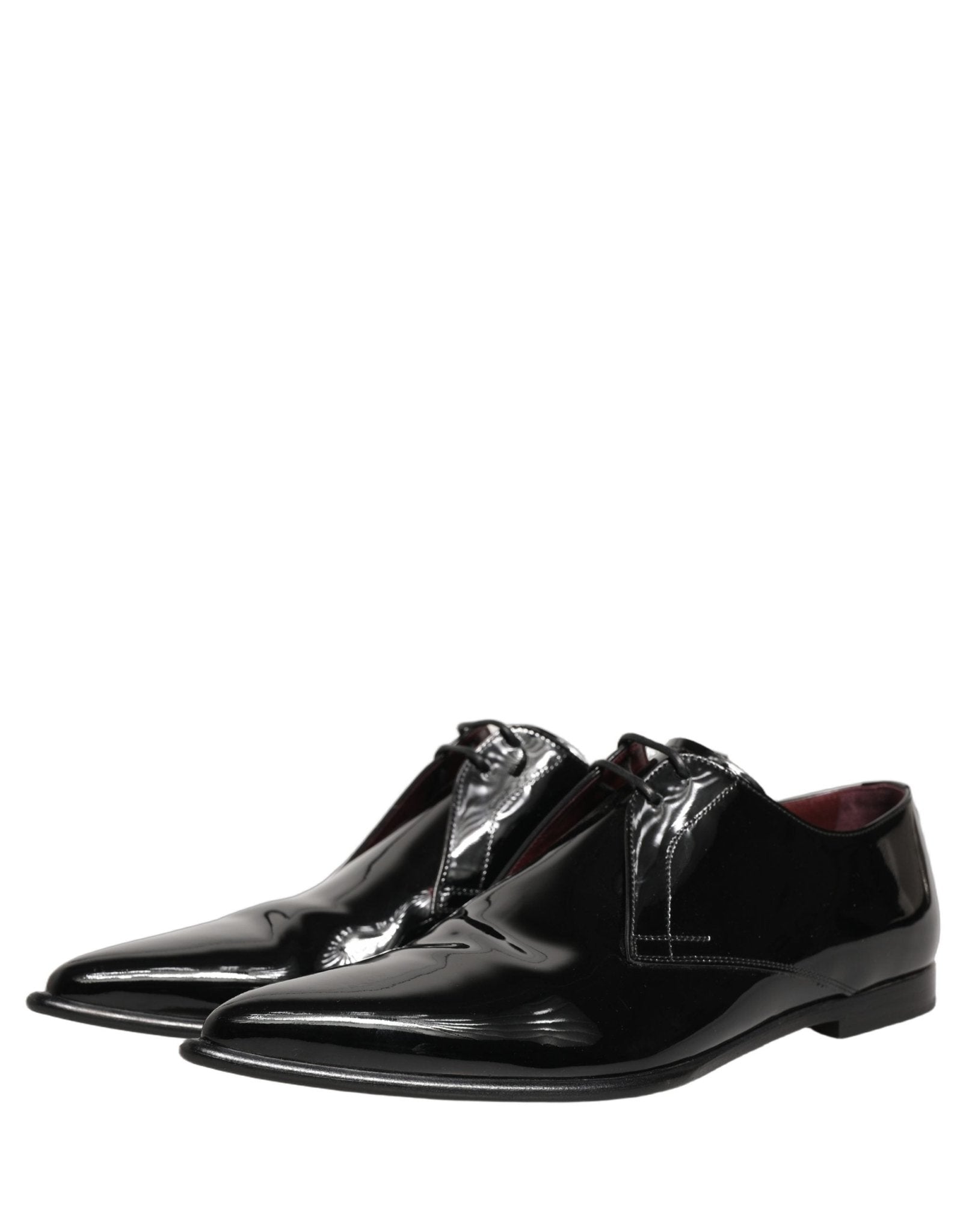 Dolce & Gabbana Black Leather Men Derby Dress Formal Shoes - RIMODA