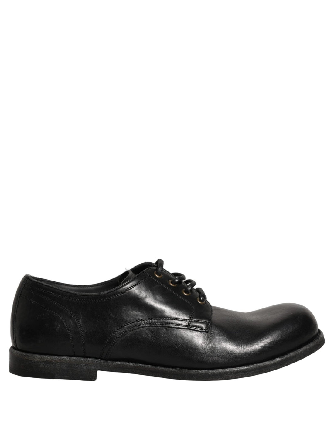 Dolce & Gabbana Black Leather Men Derby Dress Formal Shoes - RIMODA