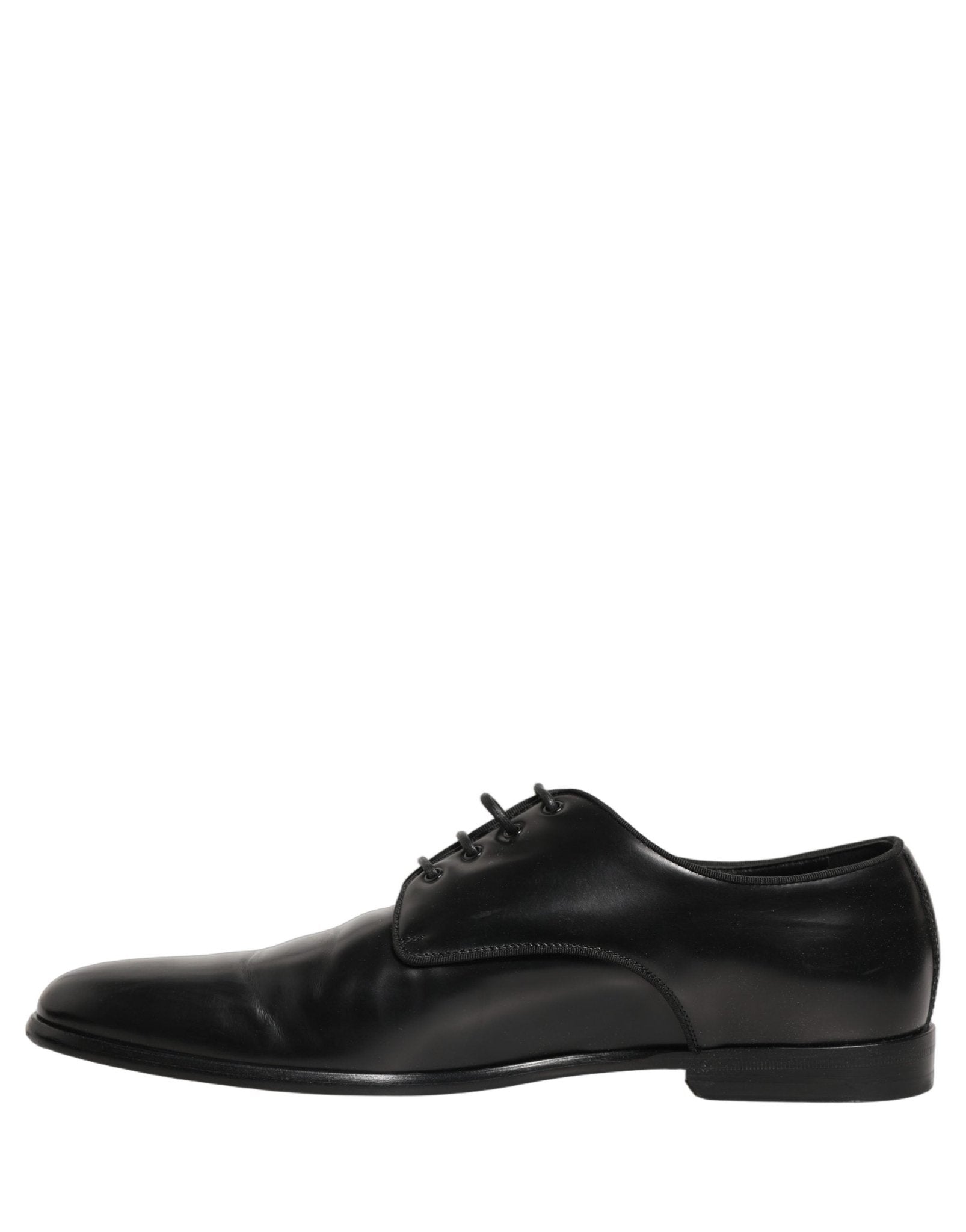 Dolce & Gabbana Black Leather Men Derby Dress Formal Shoes - RIMODA