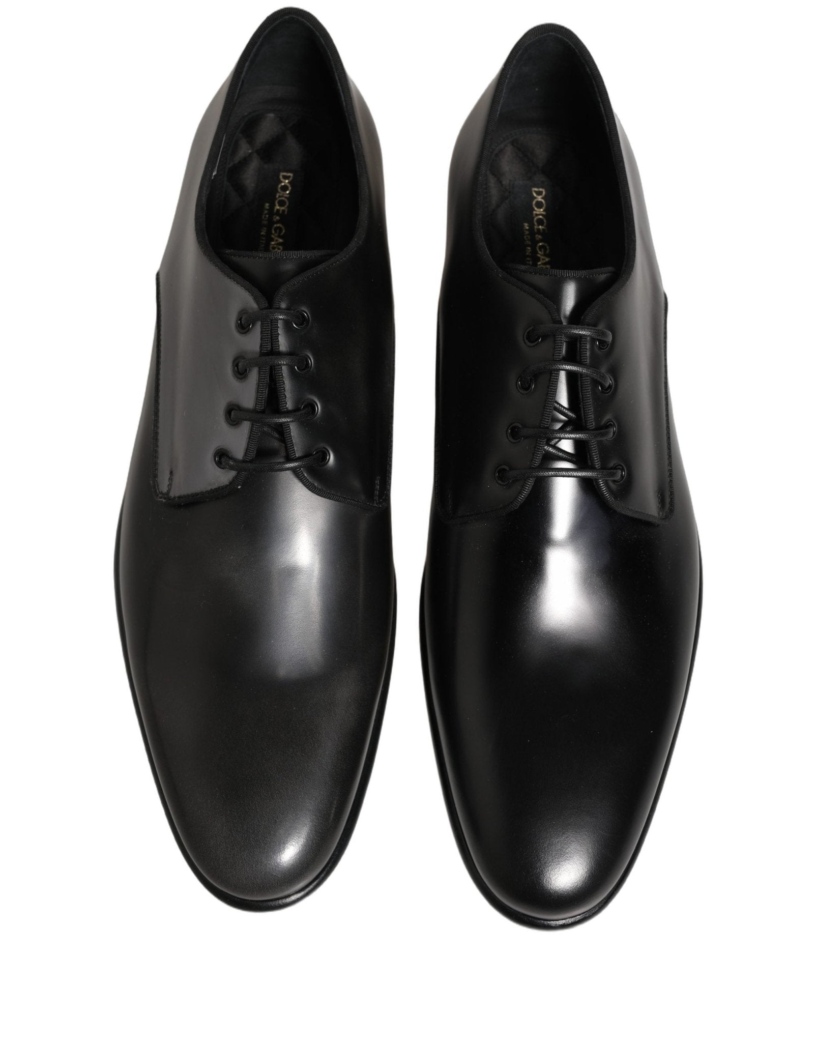 Dolce & Gabbana Black Leather Men Derby Dress Formal Shoes - RIMODA