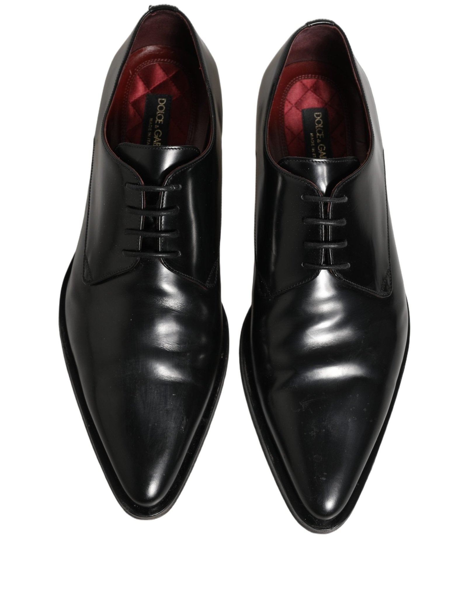 Dolce & Gabbana Black Leather Men Derby Dress Formal Shoes - RIMODA