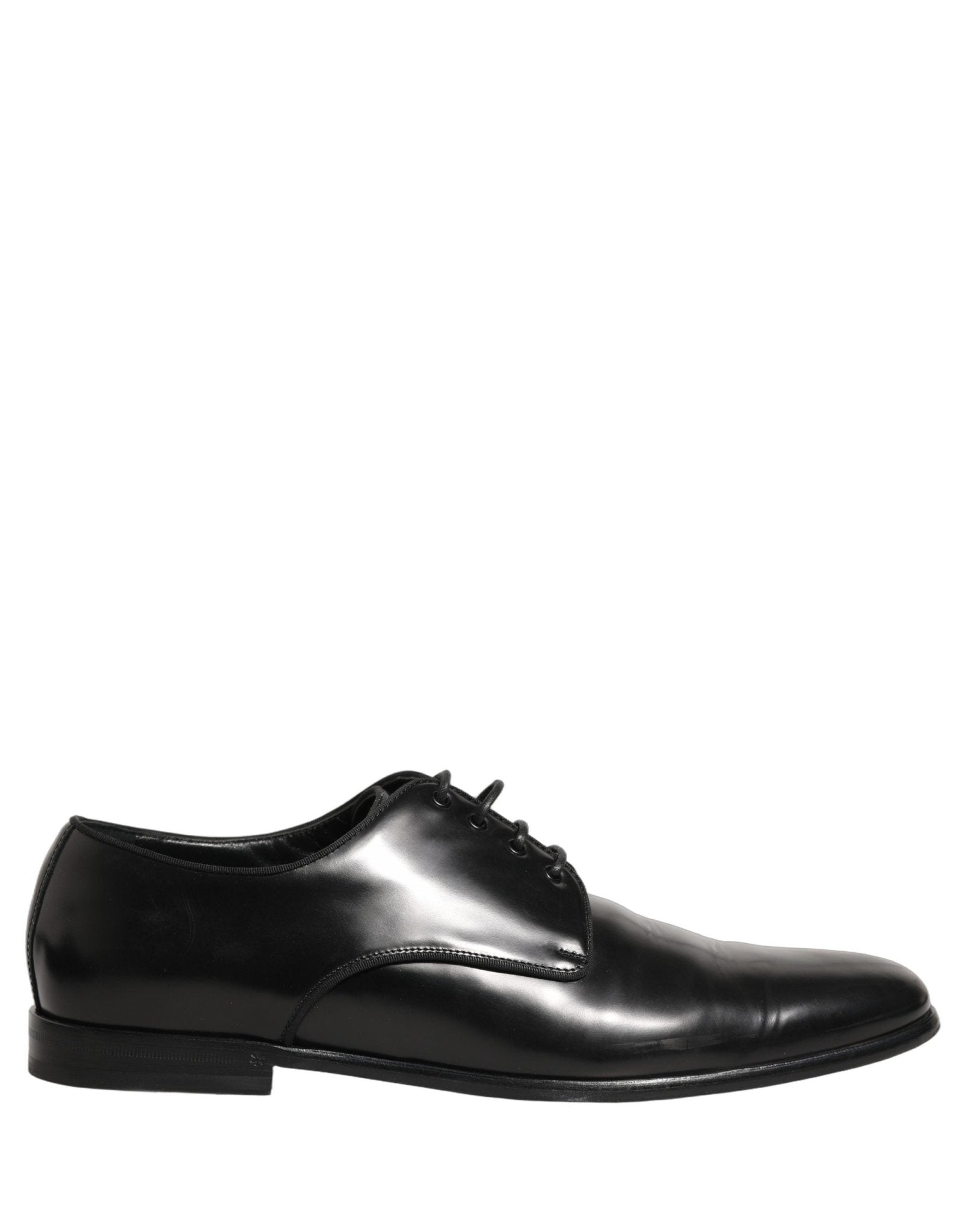 Dolce & Gabbana Black Leather Men Derby Dress Formal Shoes - RIMODA