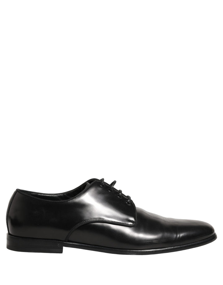 Dolce & Gabbana Black Leather Men Derby Dress Formal Shoes - RIMODA