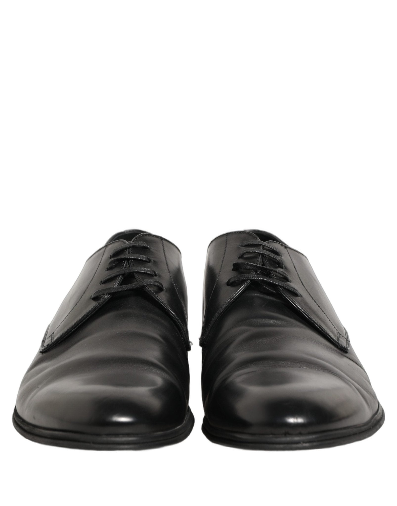 Dolce & Gabbana Black Leather Men Derby Dress Formal Shoes - RIMODA