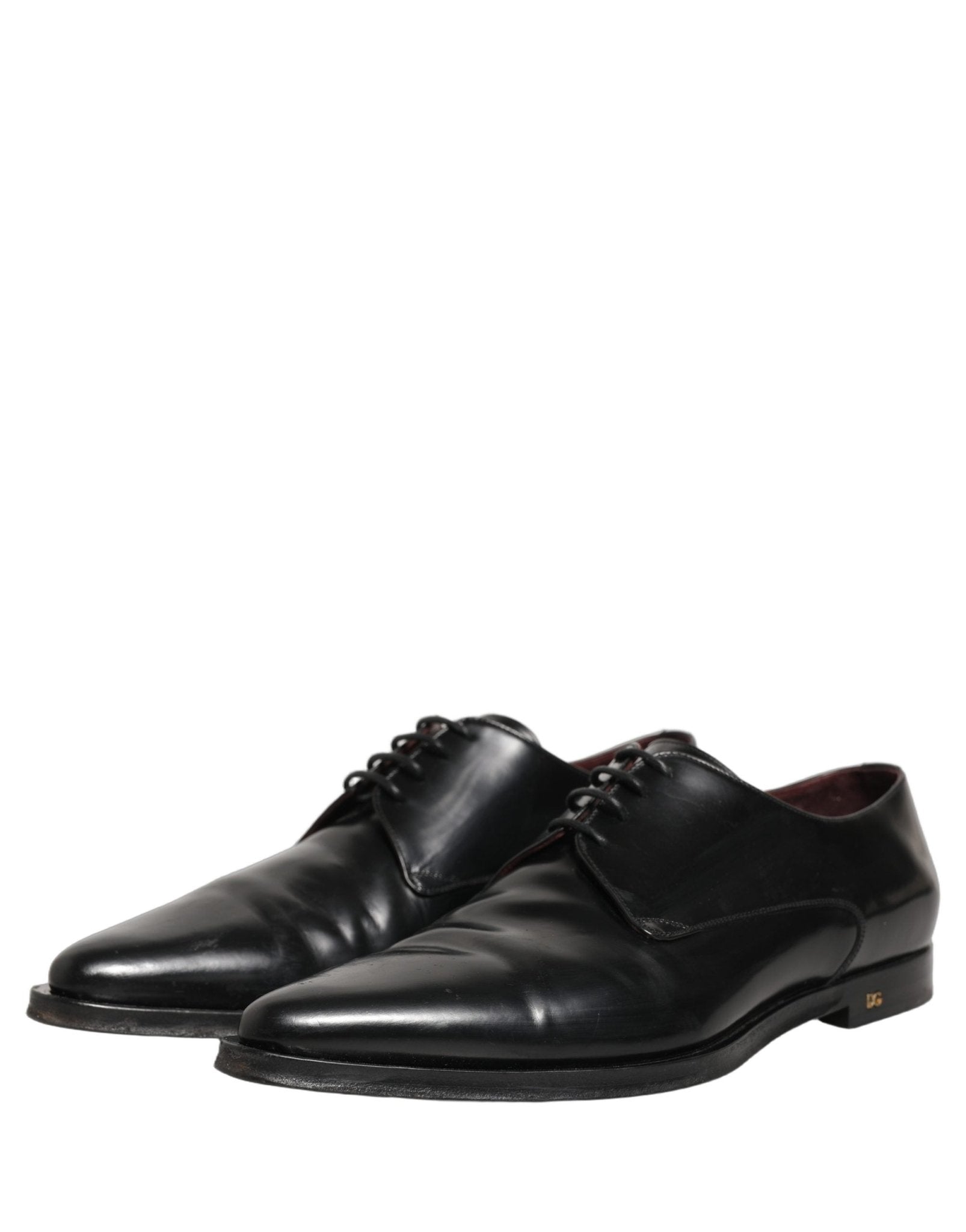 Dolce & Gabbana Black Leather Men Derby Dress Formal Shoes - RIMODA