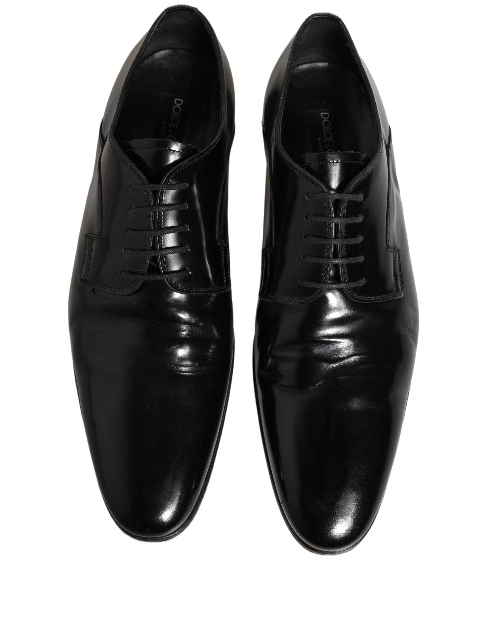 Dolce & Gabbana Black Leather Men Derby Dress Formal Shoes - RIMODA