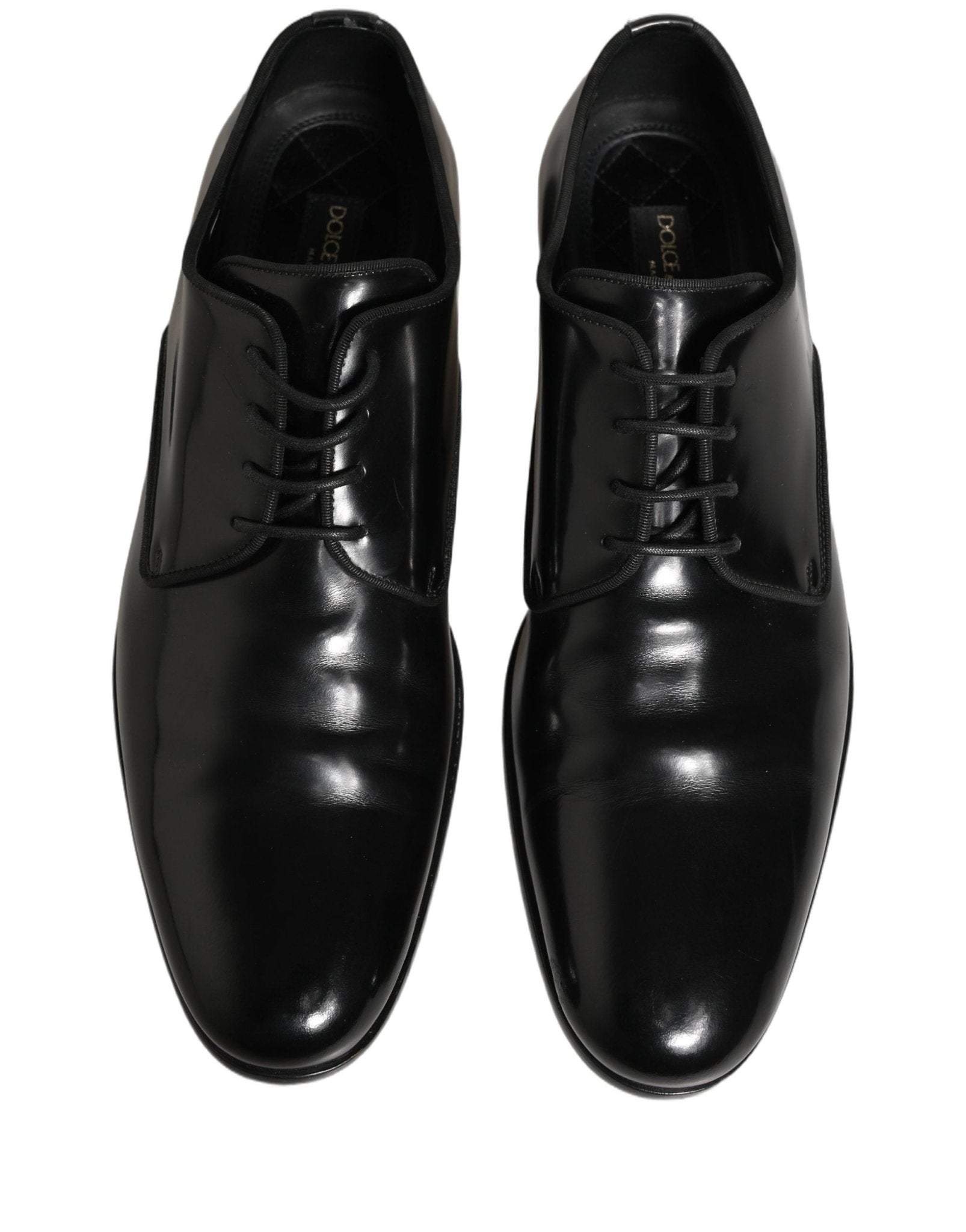 Dolce & Gabbana Black Leather Men Derby Dress Formal Shoes - RIMODA