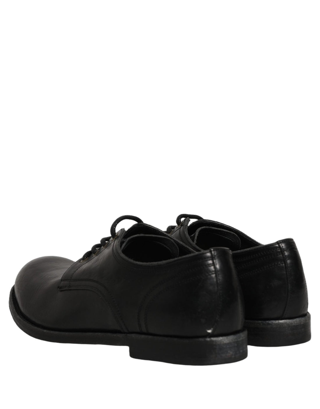 Dolce & Gabbana Black Leather Men Derby Dress Formal Shoes - RIMODA