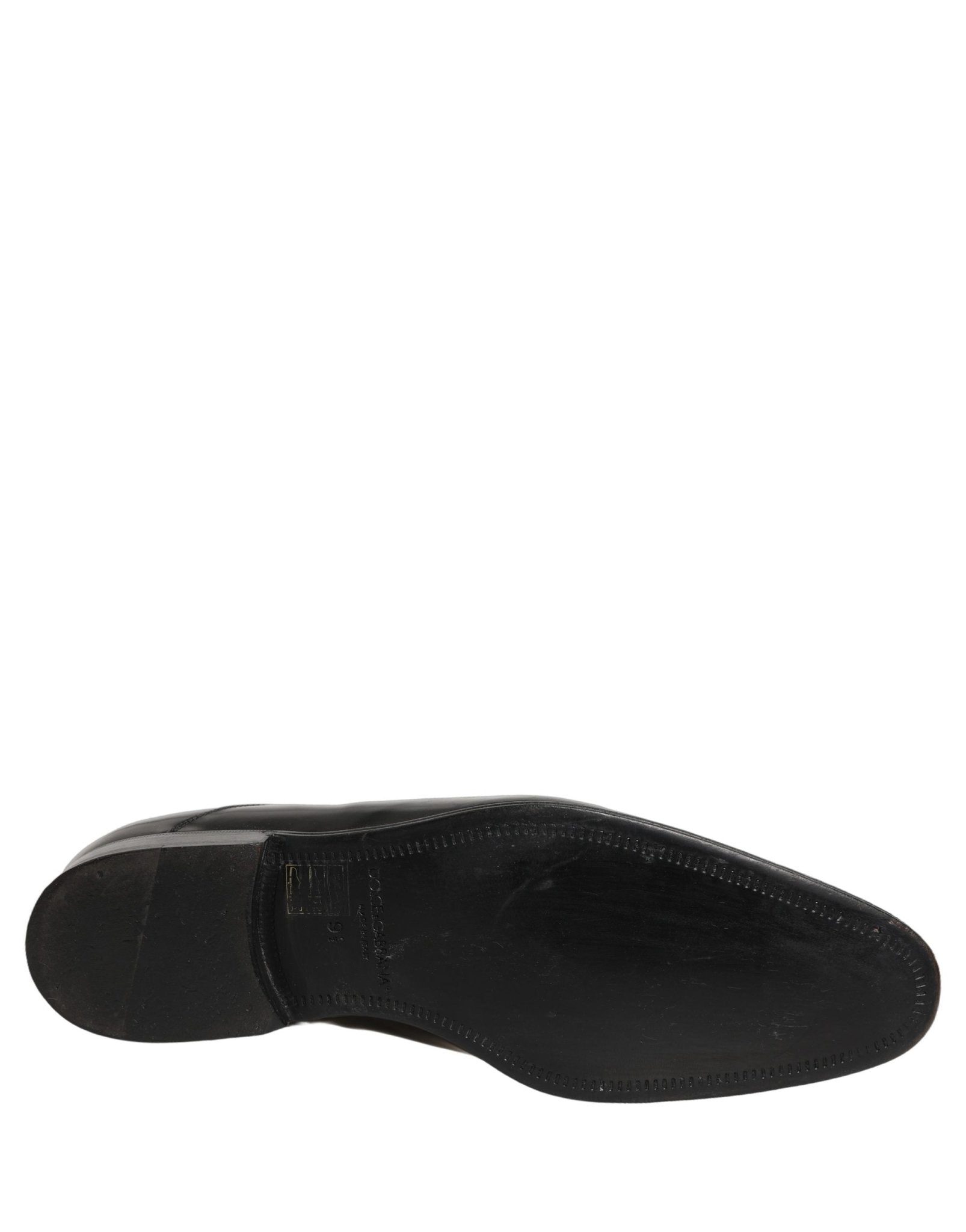 Dolce & Gabbana Black Leather Men Derby Dress Formal Shoes - RIMODA