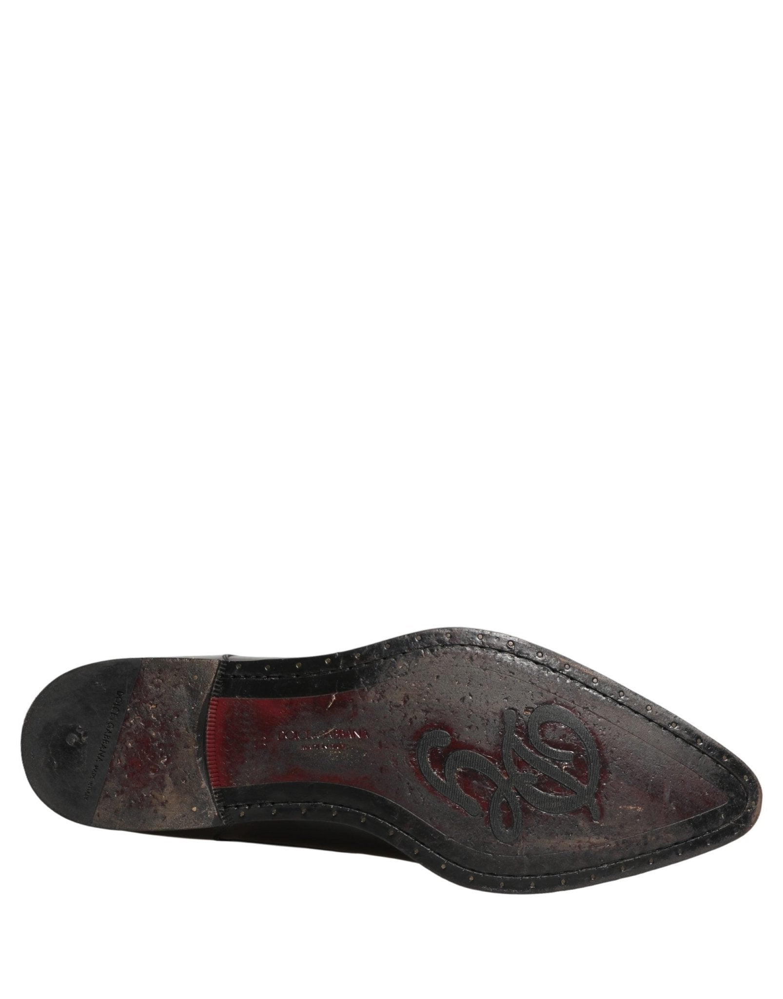 Dolce & Gabbana Black Leather Men Derby Dress Formal Shoes - RIMODA