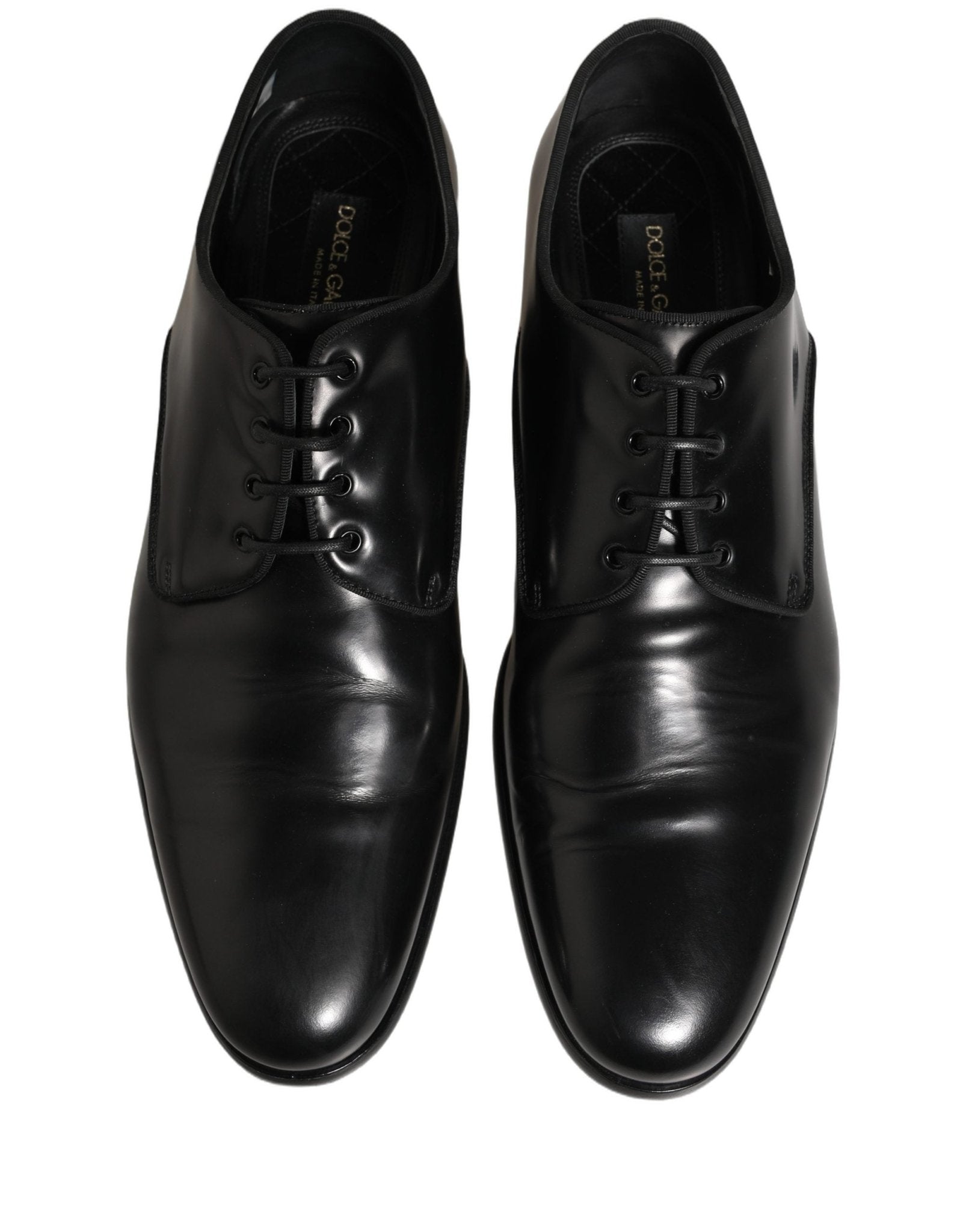 Dolce & Gabbana Black Leather Men Derby Dress Formal Shoes - RIMODA