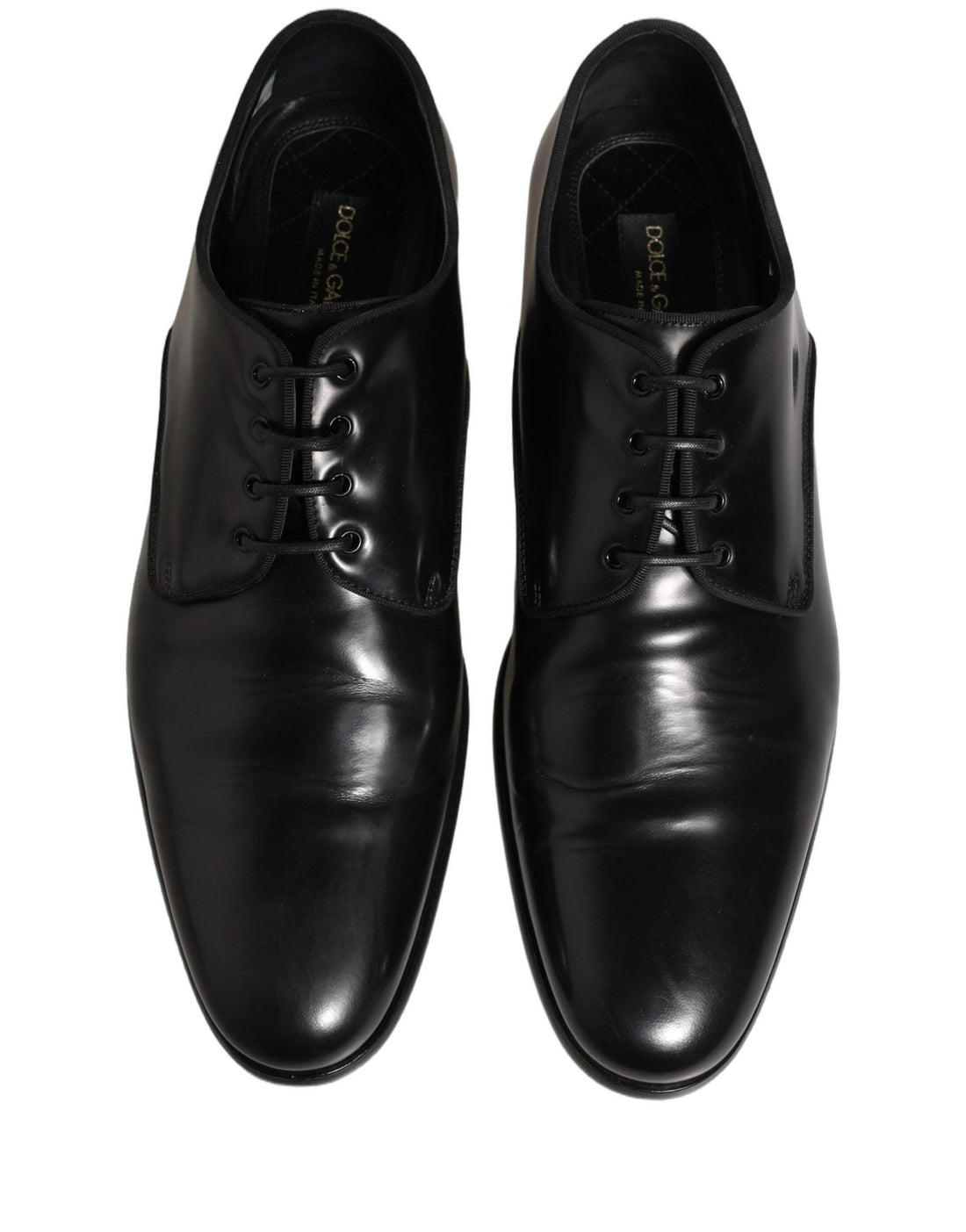 Dolce & Gabbana Black Leather Men Derby Dress Formal Shoes - RIMODA