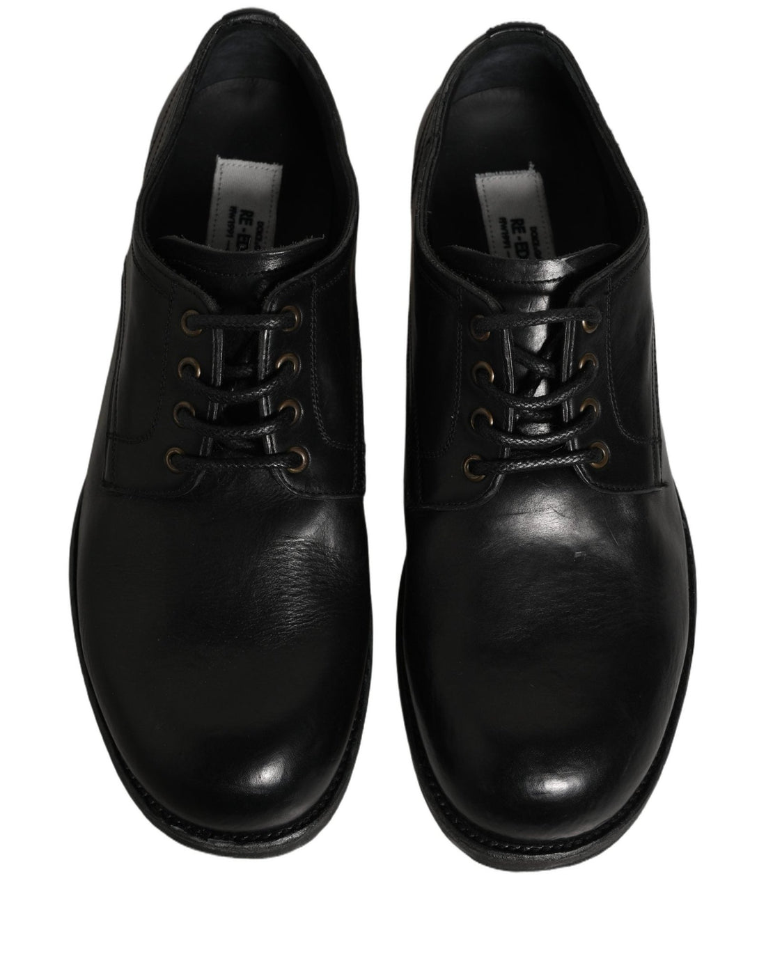 Dolce & Gabbana Black Leather Men Derby Dress Formal Shoes - RIMODA